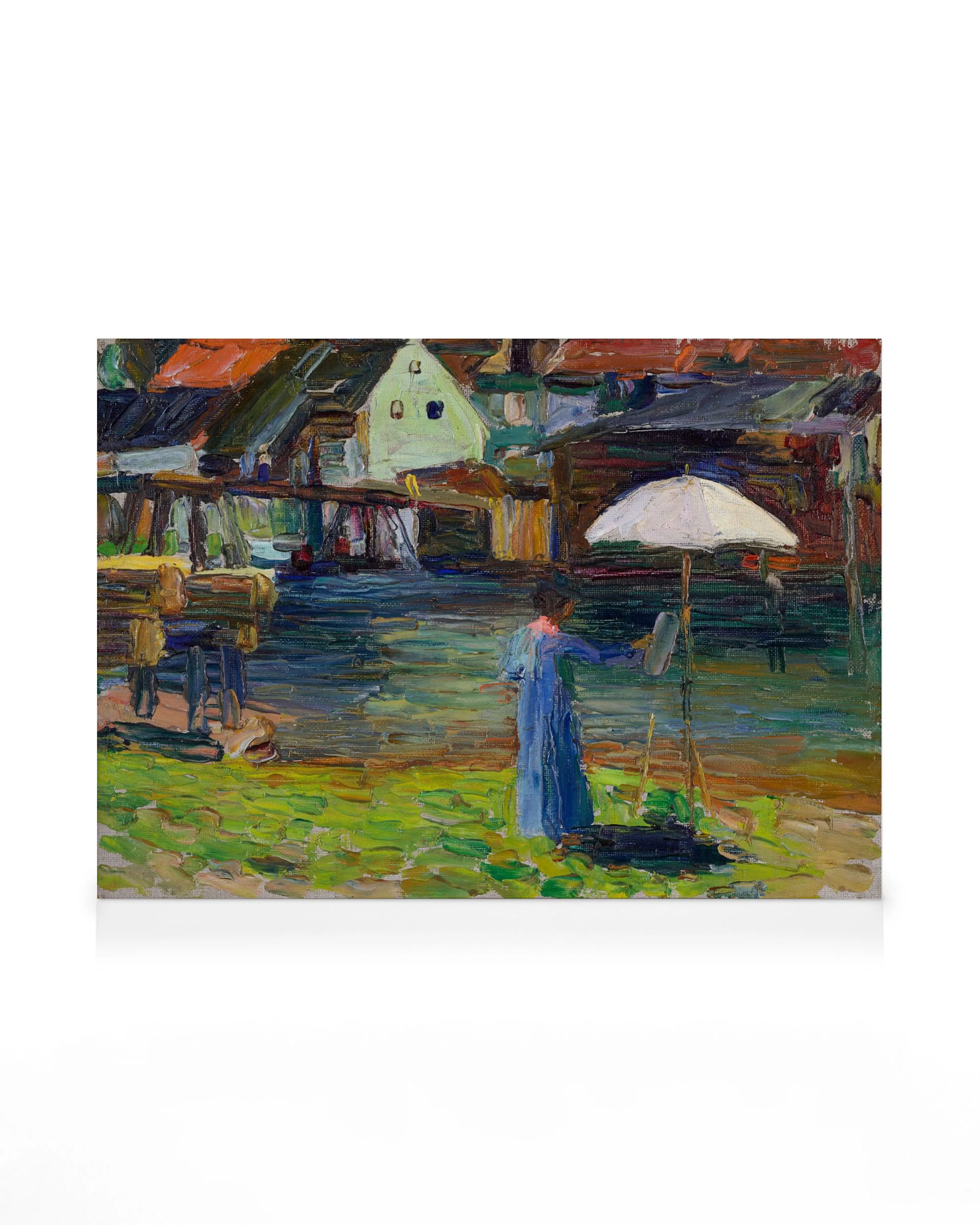 Wassily Kandinsky - Kallmünz Gabriele Münter Painting I Leinwandbild 0