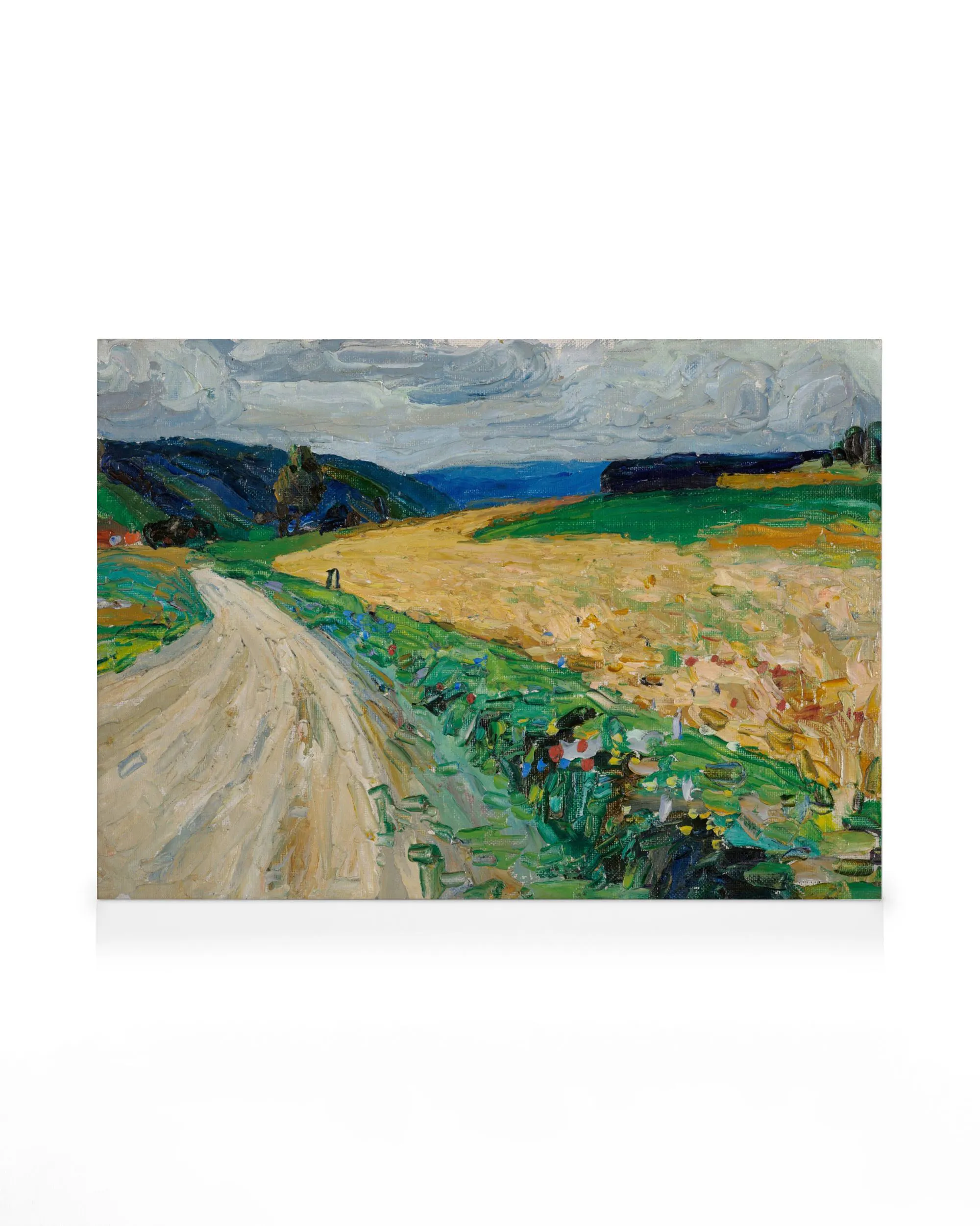Wassily Kandinsky - Naturstudie auf der gelben Postkutsche Leinwandbild 0