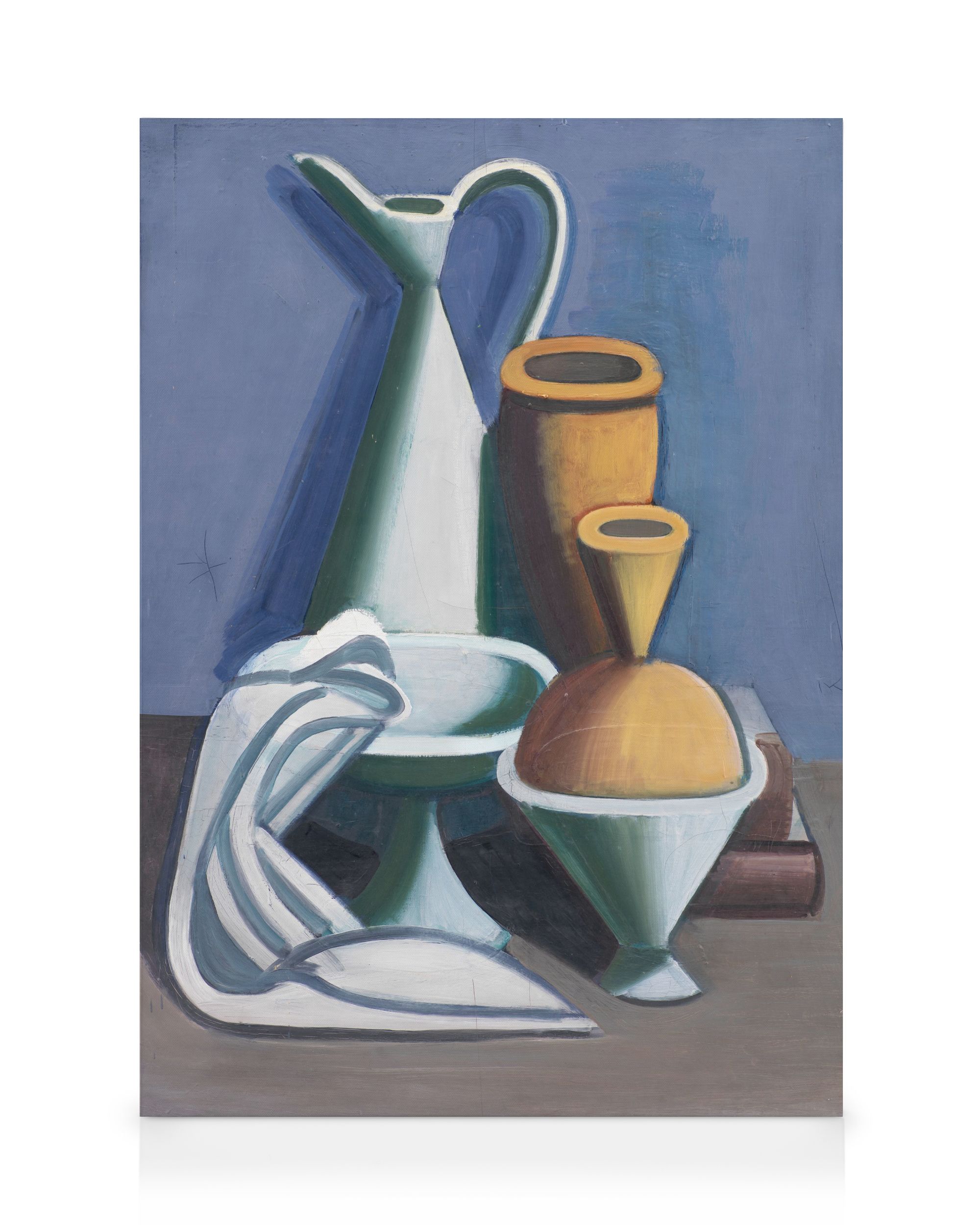 Vilhelm Lundstrøm - Arrangement with Watering Can, Towel and Jars
