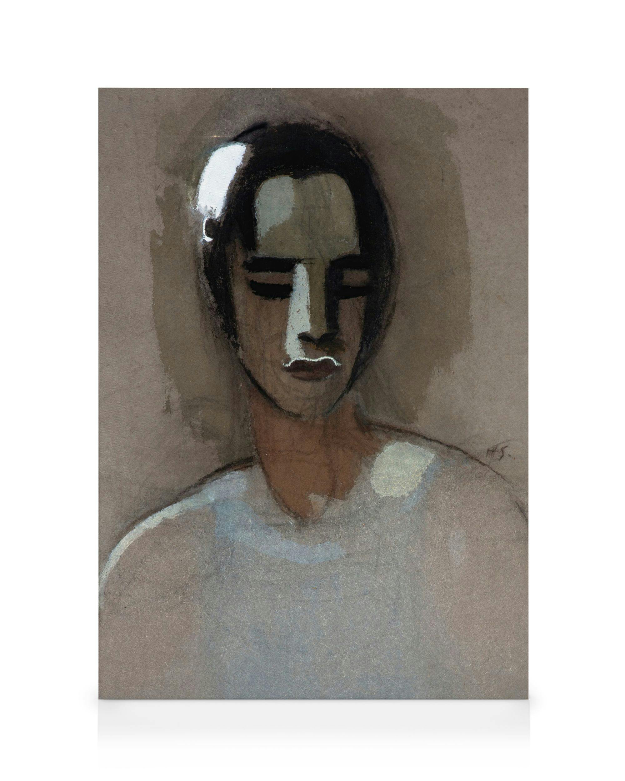 Canvas Prints - Helene Schjerfbeck - The Girl From California Canvas print (30x40 cm - Black Frame) - Poster Store