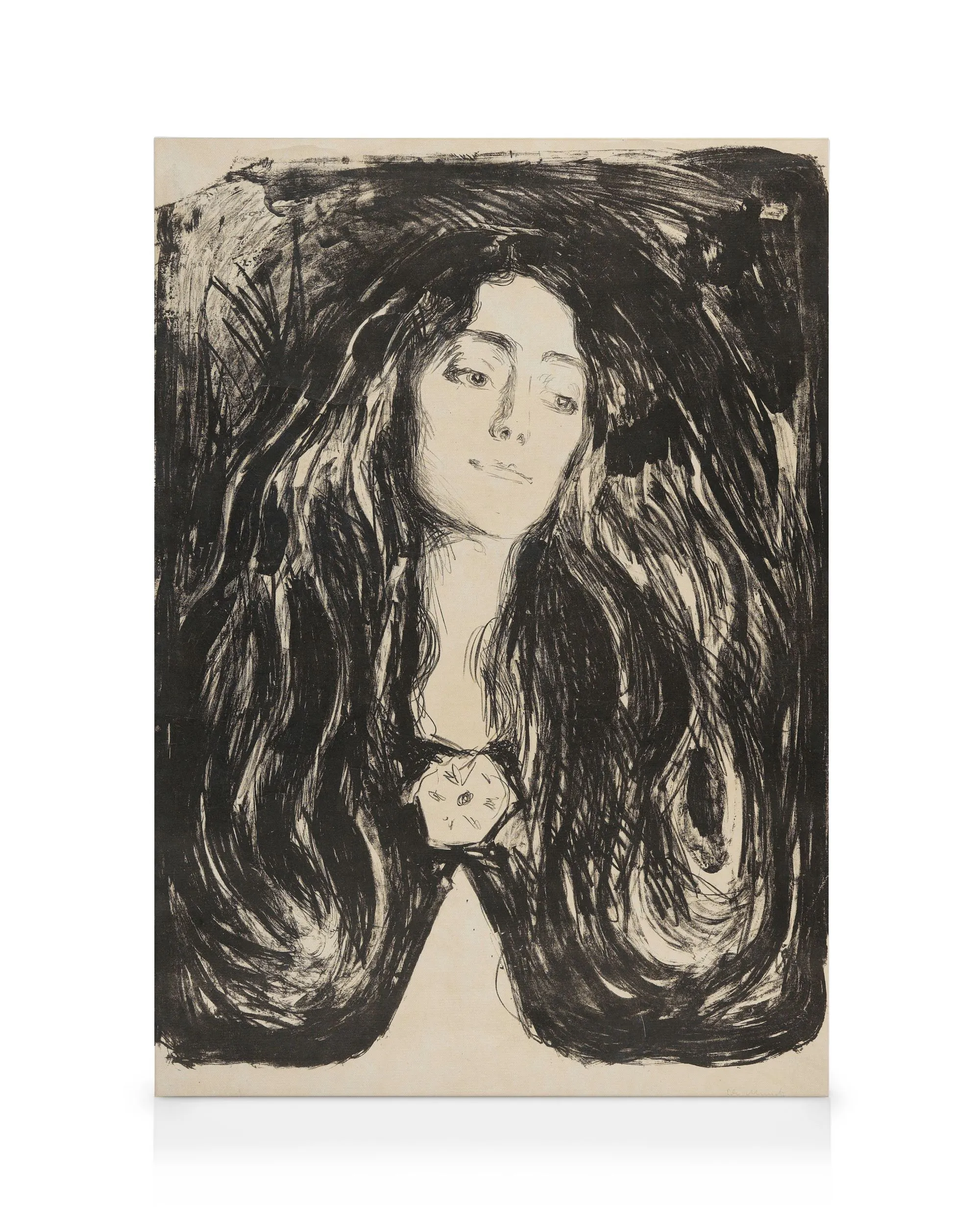 Edvard Munch - The Brooch, Eva Mudocci Canvas print 0