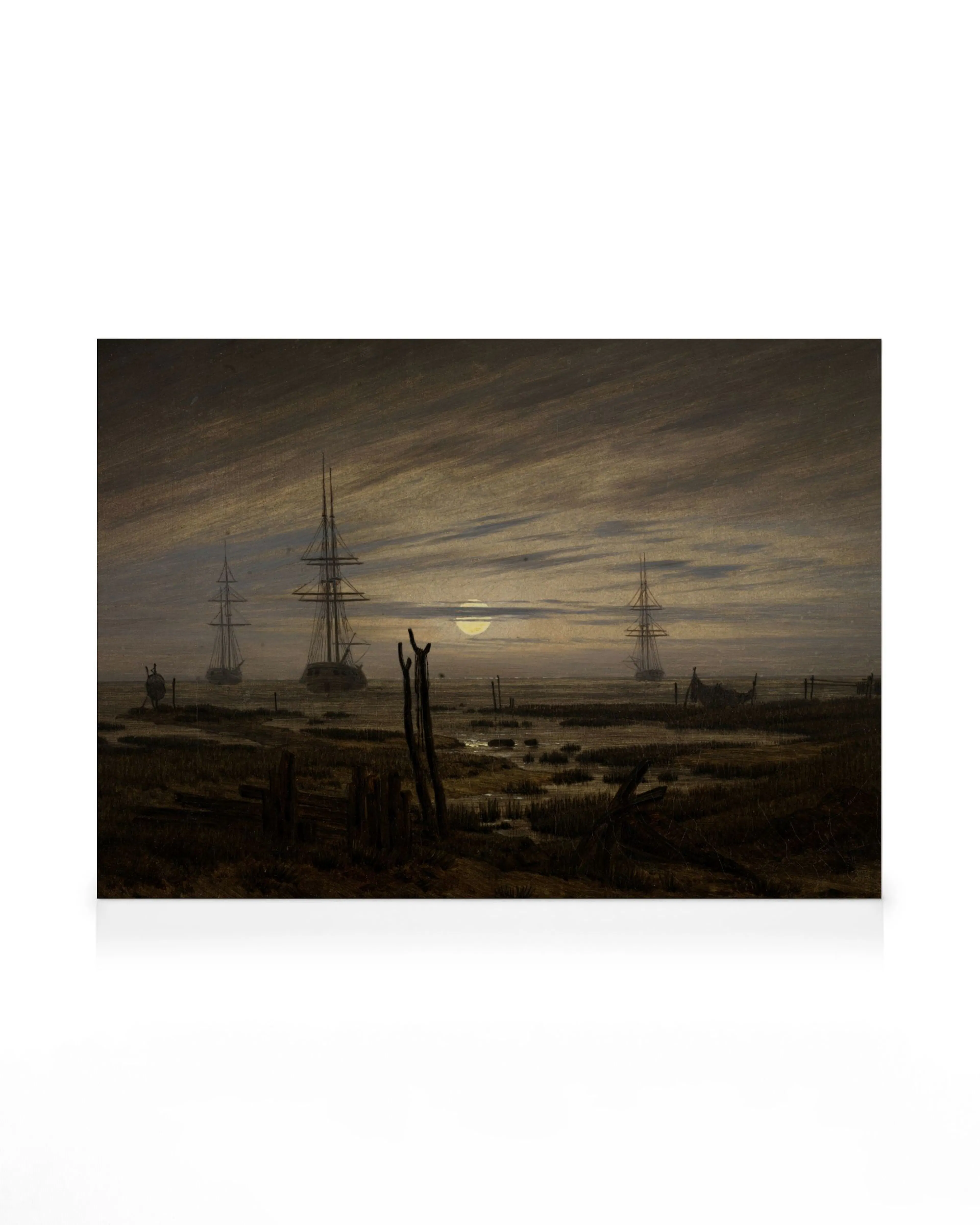 Caspar David Friedrich - Schiffe vor Anker Leinwandbild 0