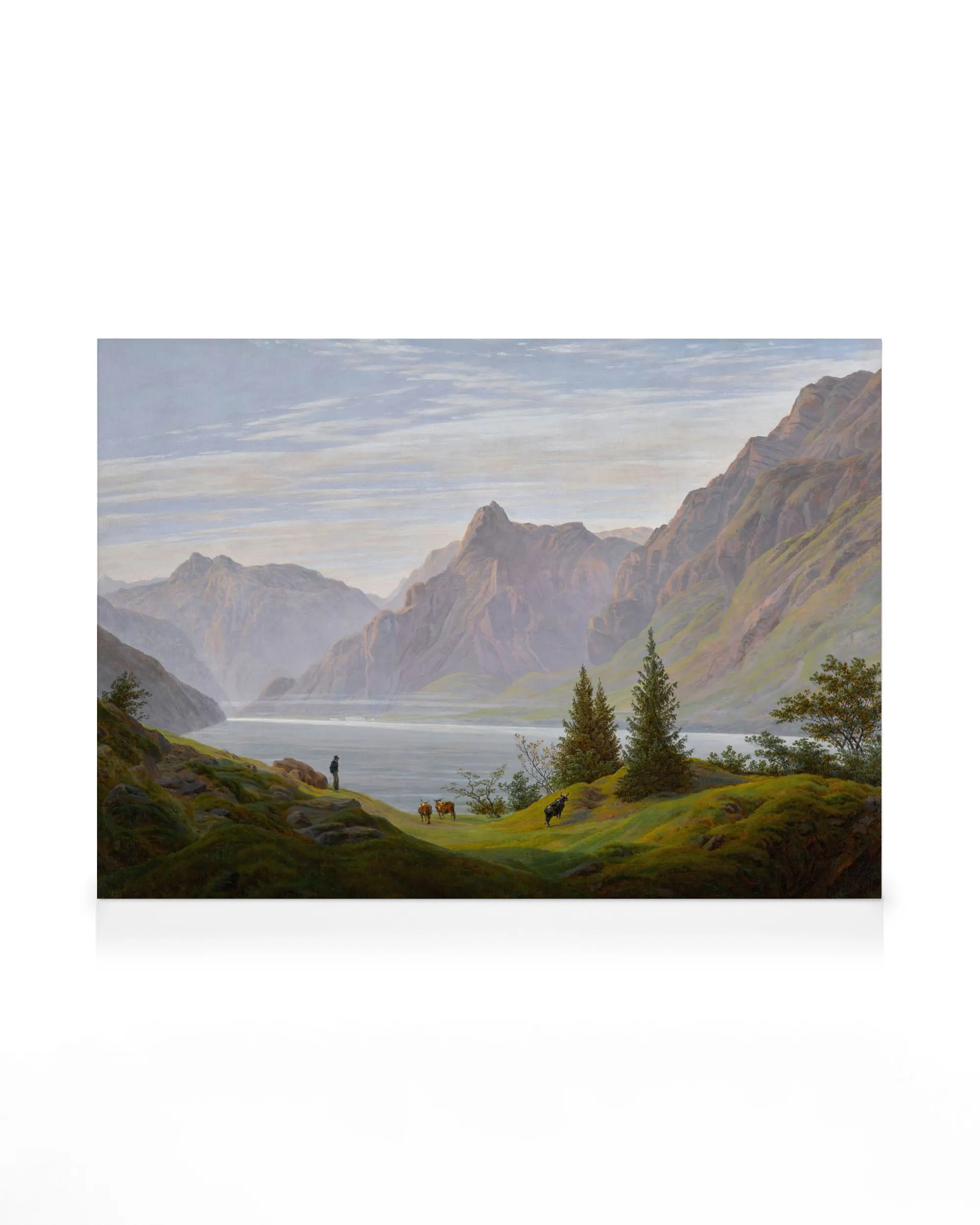 Caspar David Friedrich - Paysage avec lac de montagne, matin Toile 0
