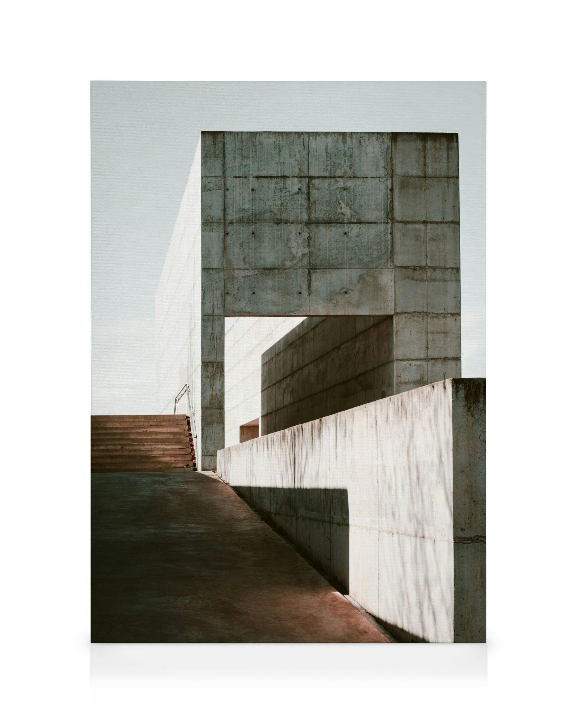 Canvas Prints - Concrete Structure Canvas print (70x100 cm - Black Frame) - Poster Store