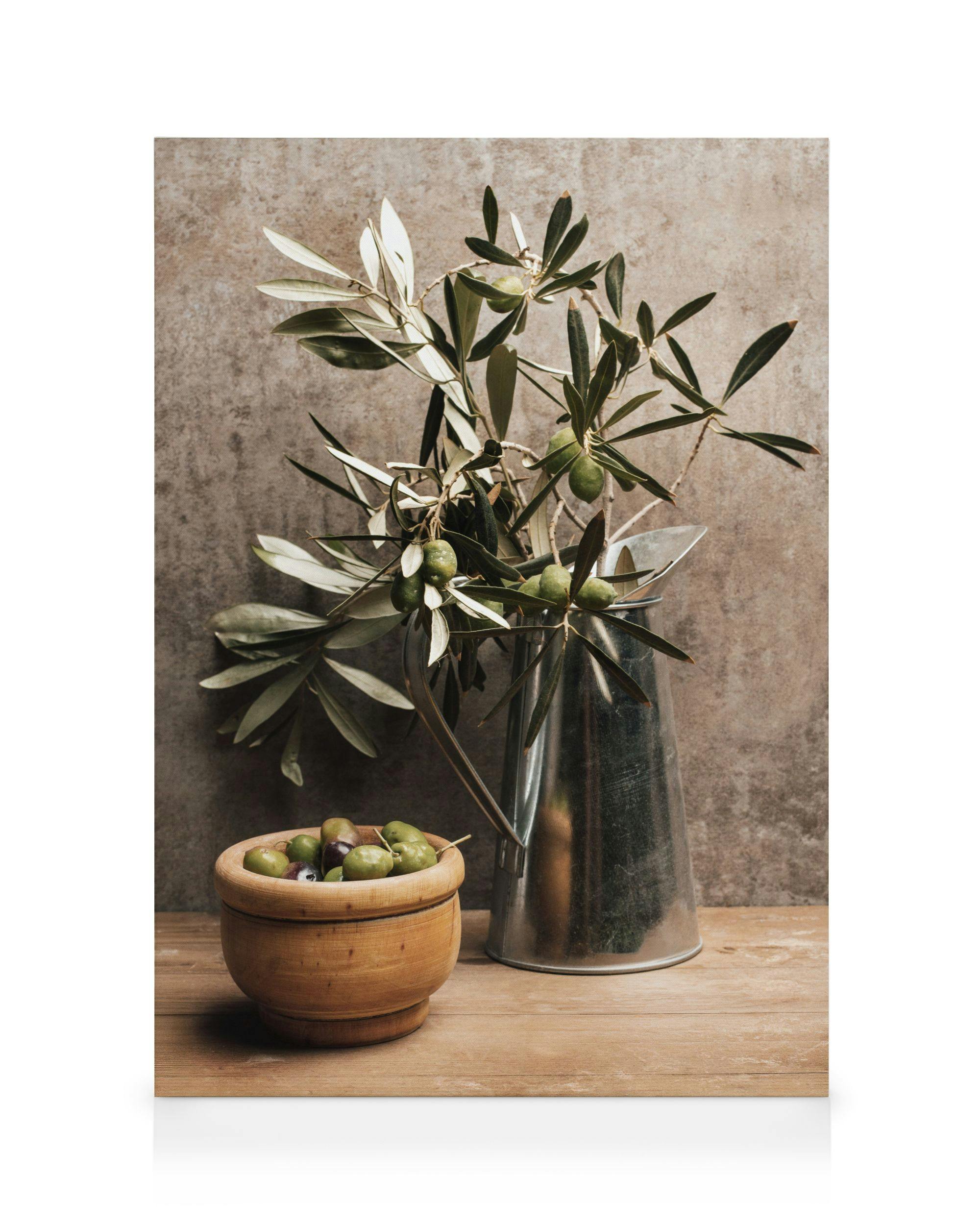 Canvas Prints - Rustic Vase Canvas print (70x100 cm - Black Frame) - Poster Store