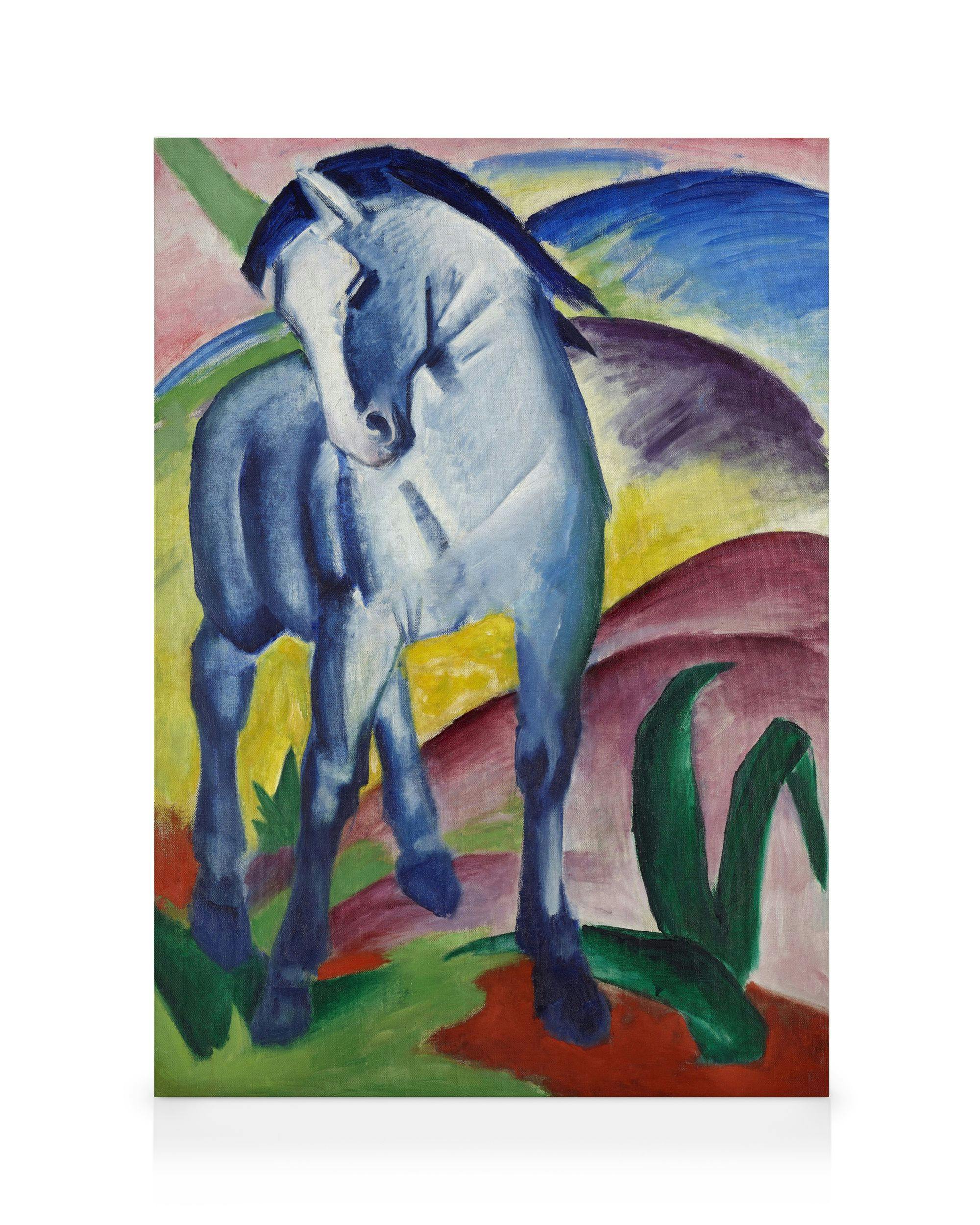 Canvas Prints - Franz Marc - Blue Horse I Canvas print (50x70 cm - Black Frame) - Poster Store
