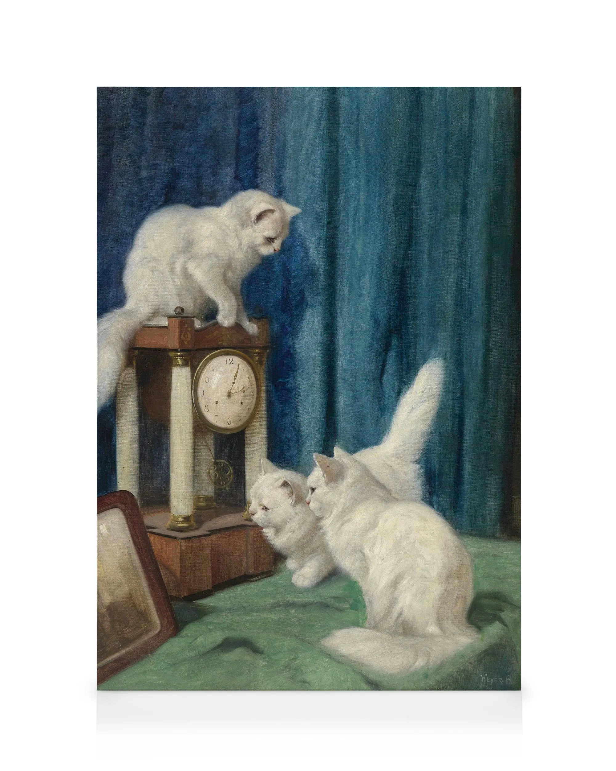Arthur Heyer - Trois Chats Curieux Toile 0