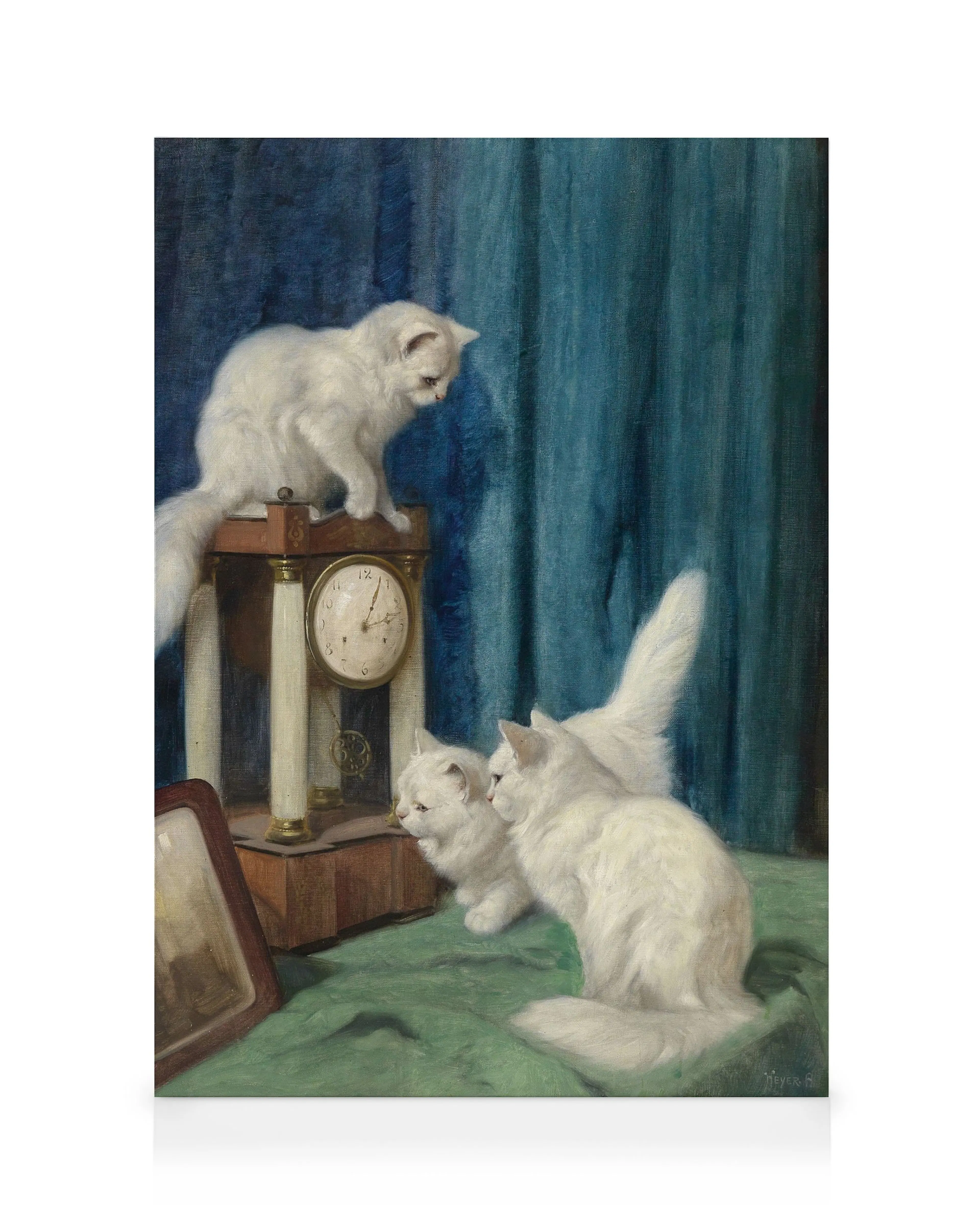 Arthur Heyer - Trois Chats Curieux Toile 0