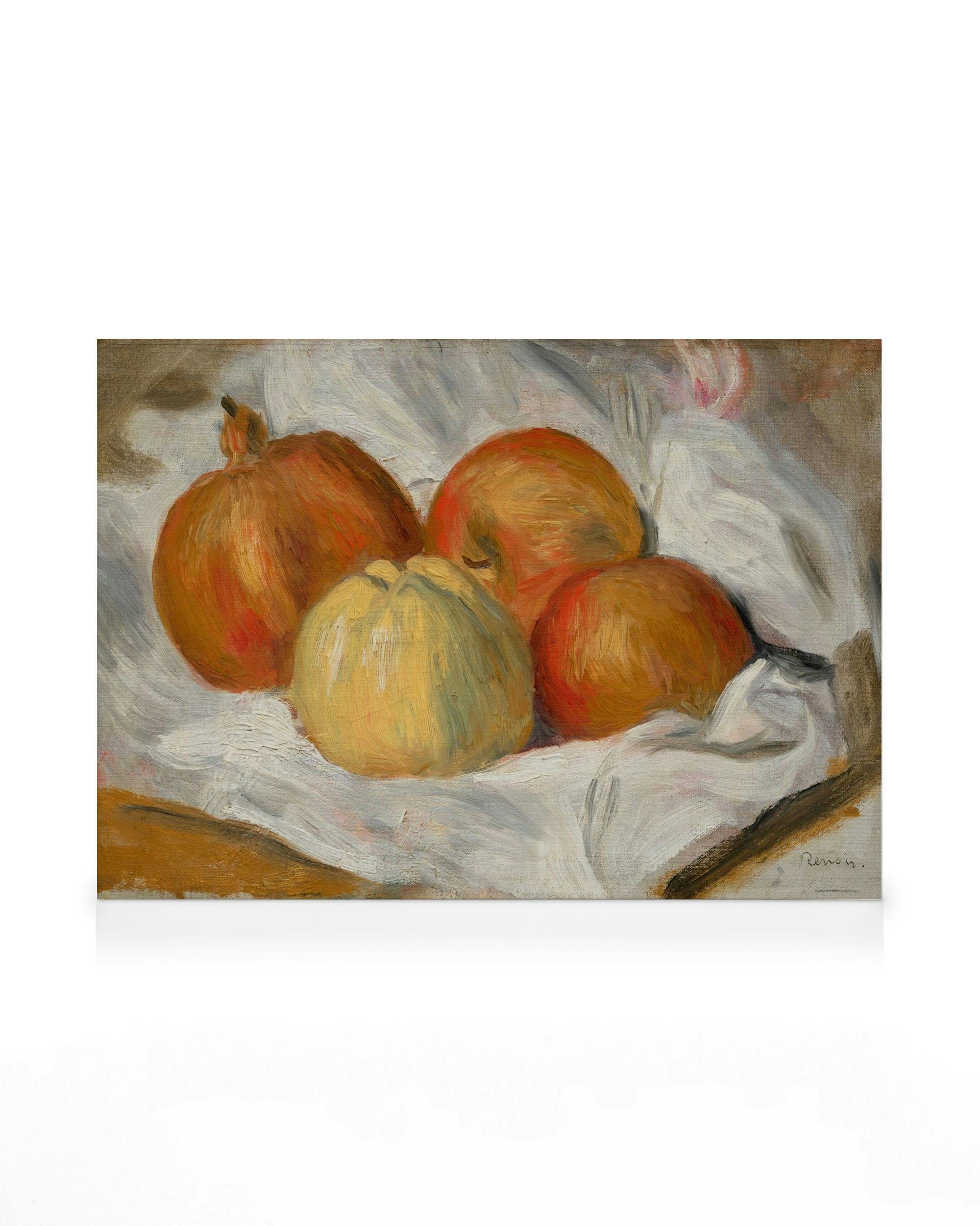 Canvas Prints - Pierre-Auguste Renoir - Apples, Quince and Pomegranate on a Cloth Canvas print (30x40 cm) - Poster Store