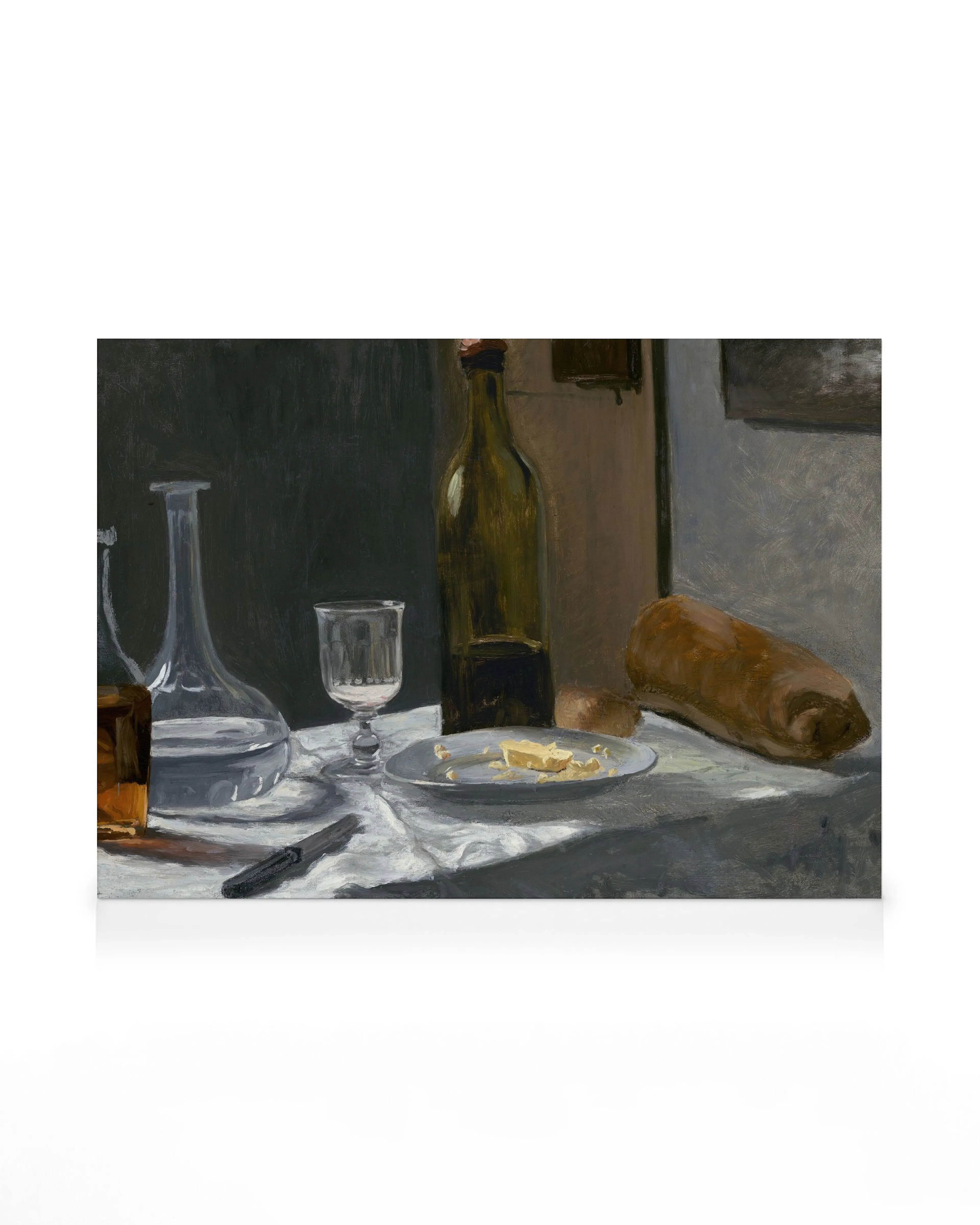 Claude Monet - Still Life with Bottle, Carafe, Bread and Wine Canvas print 0