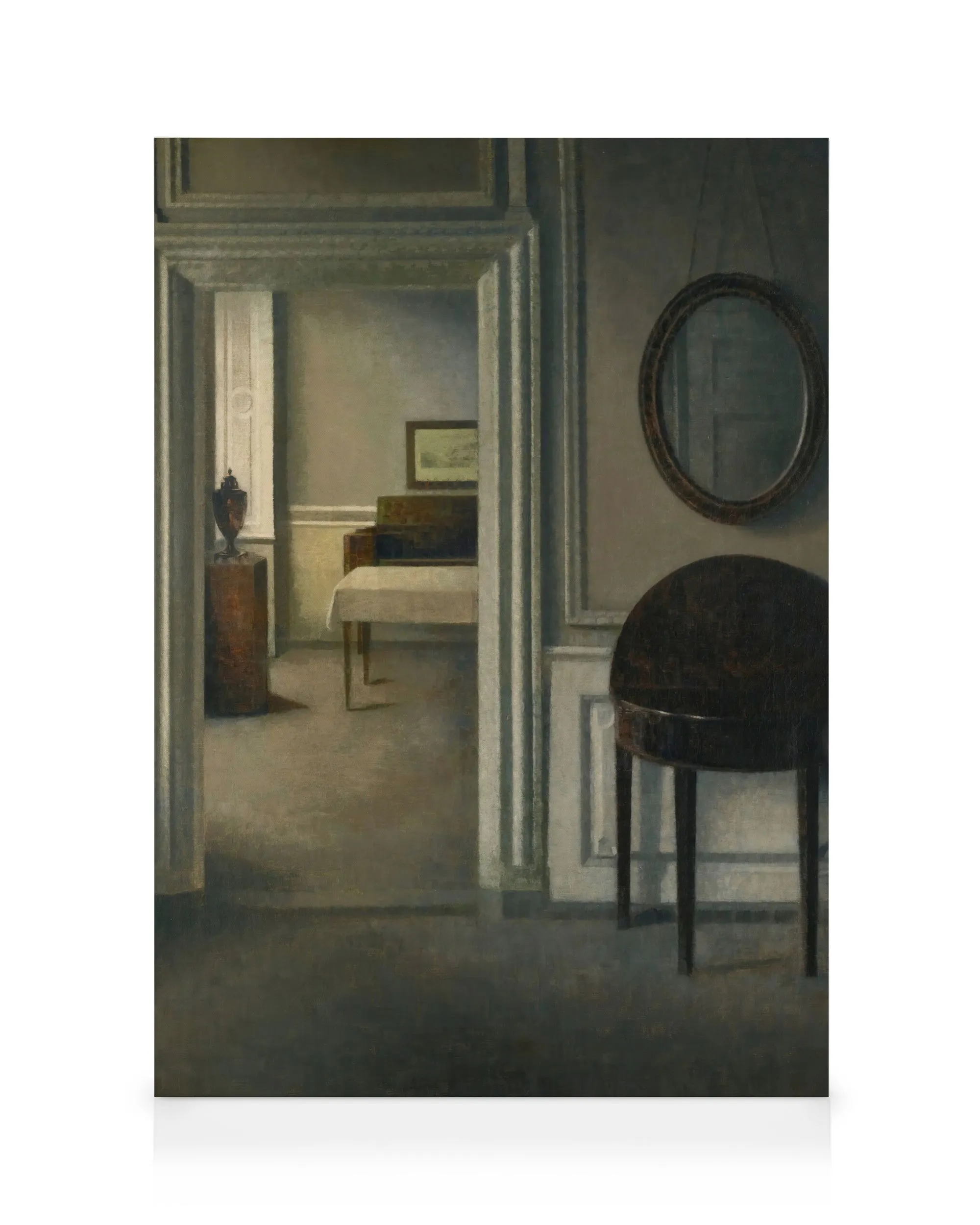 Vilhelm Hammershøi - Intérieur avec un Miroir Toile 0