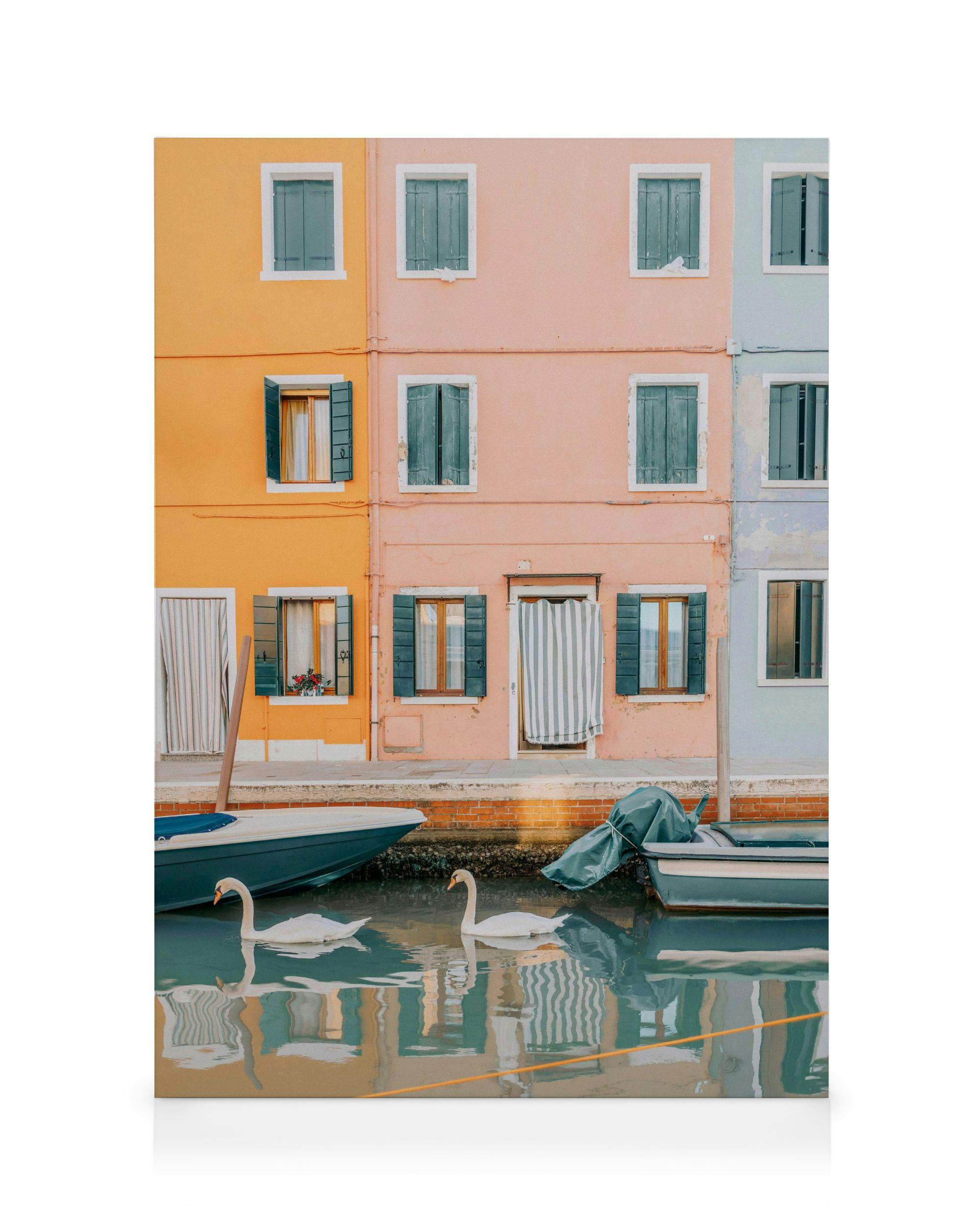 Canvas Prints - Venice Windows Canvas print (70x100 cm - Black Frame) - Poster Store