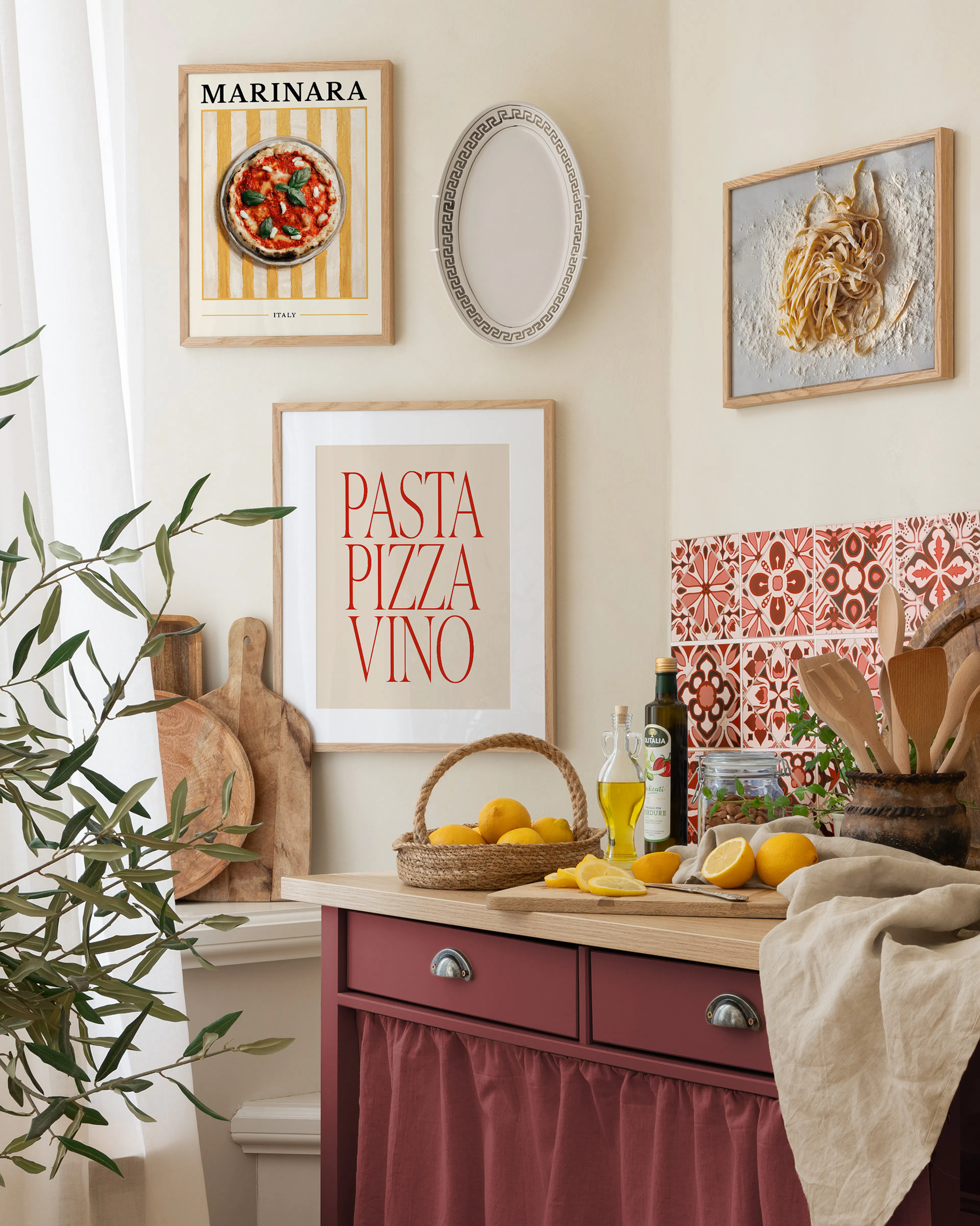 Pizza, Pasta, Paris! fotowand