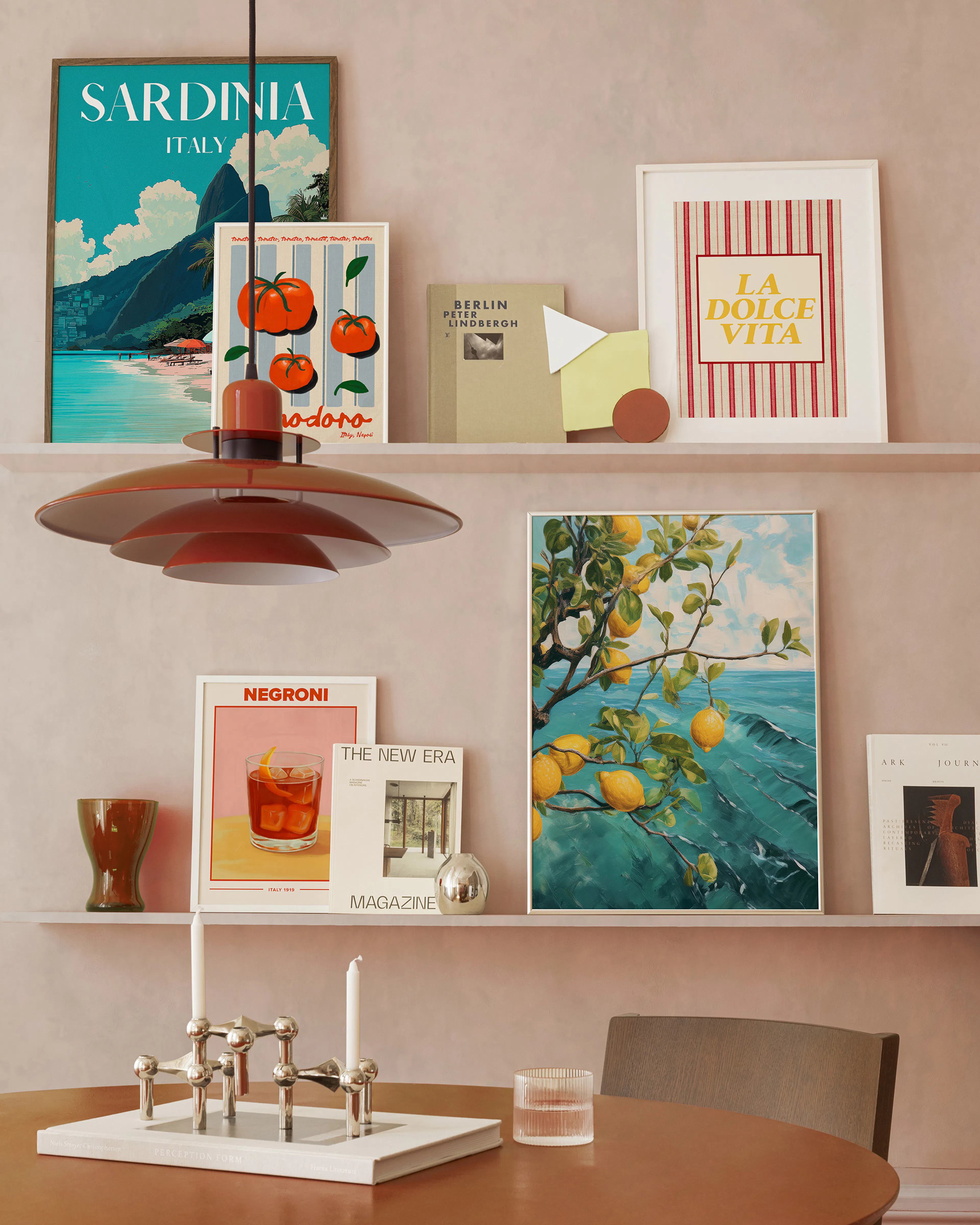 Retro Kitchen Style bilderwand