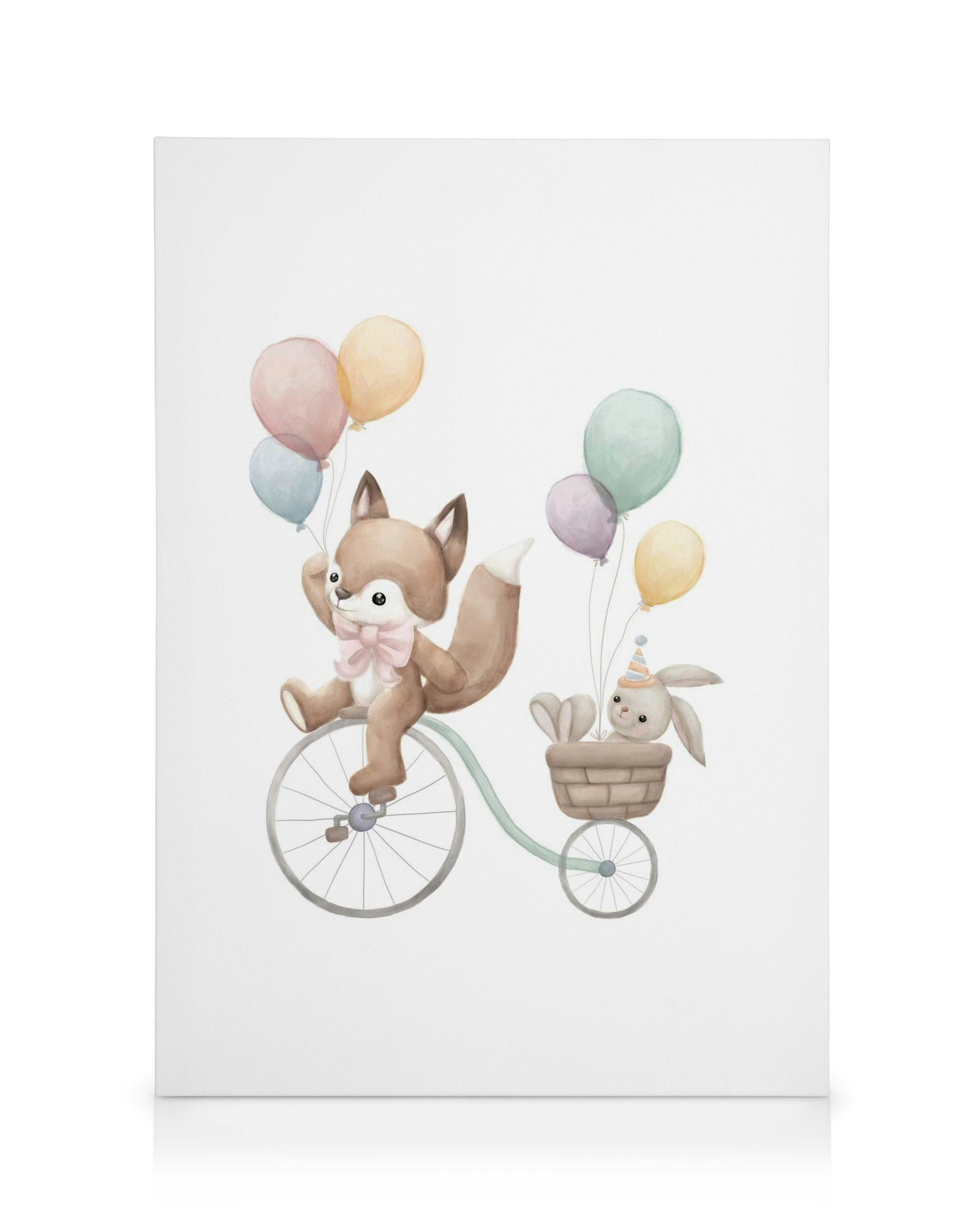 Canvas Prints - Biking Buddies Canvas print (50x70 cm - Black Frame) - Poster Store