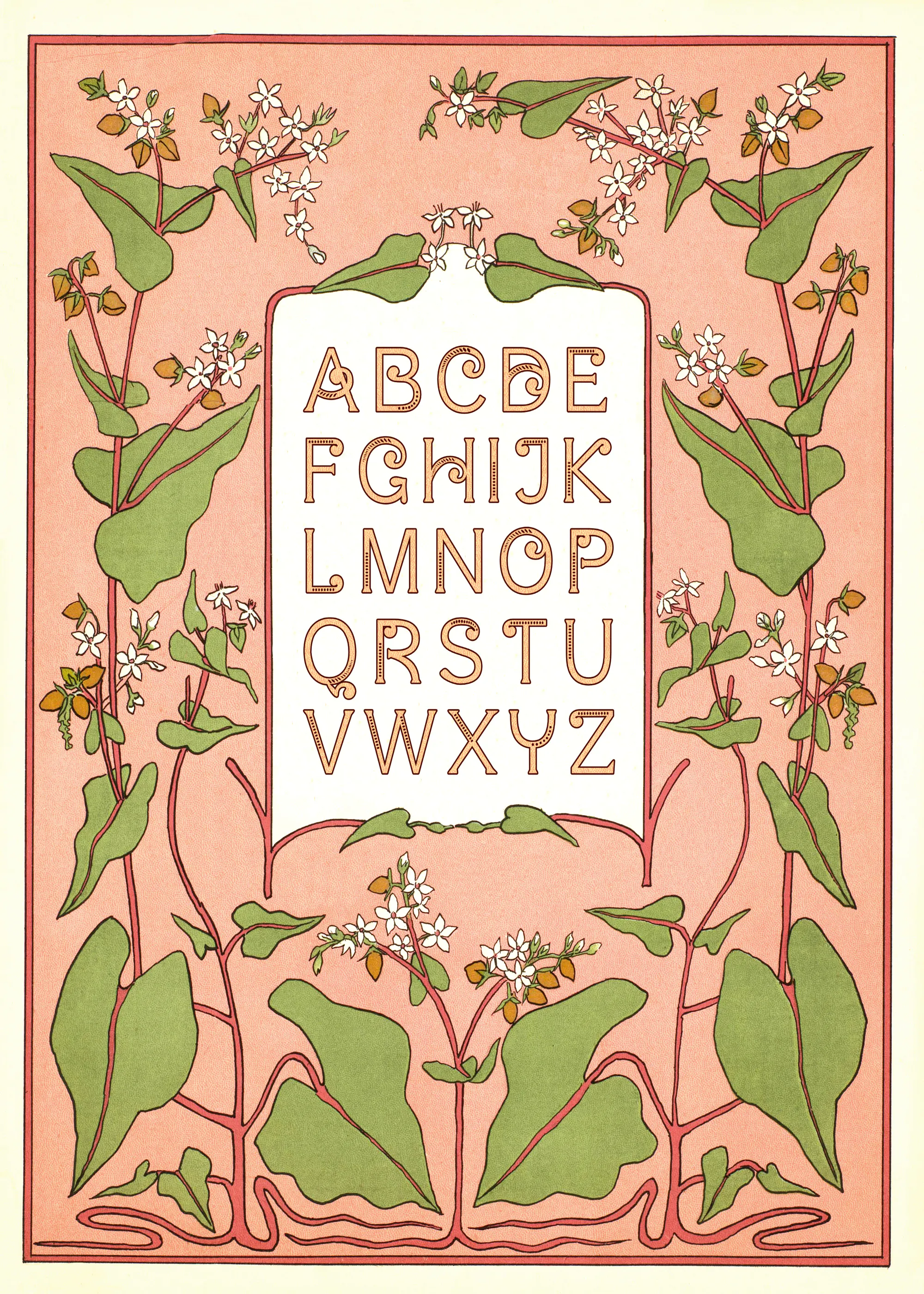 Wilde Veilchen - Jugendstil Blumen-Alphabet Poster 0