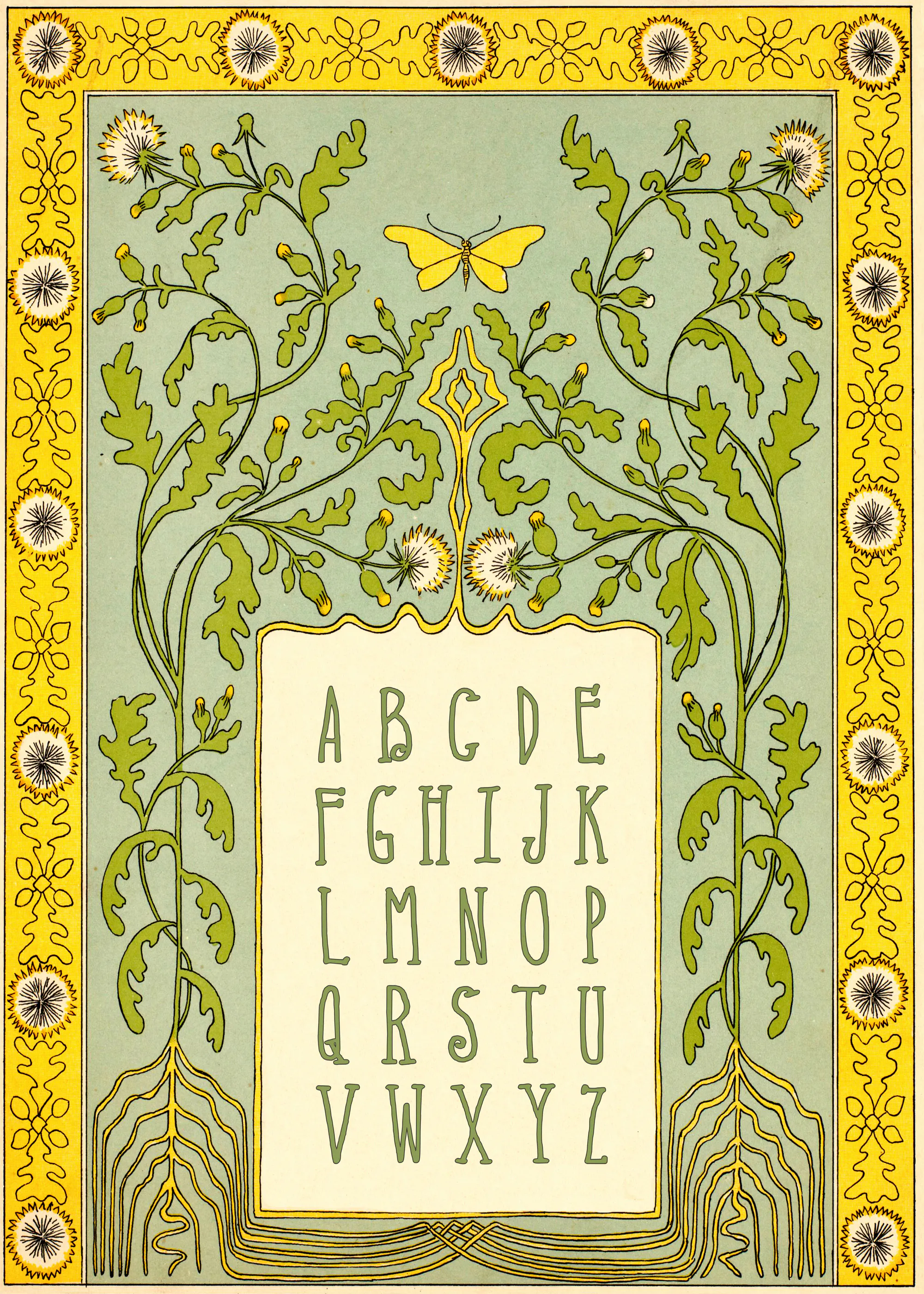 Wilde Veilchen - Jugendstil-Alphabet Poster 0