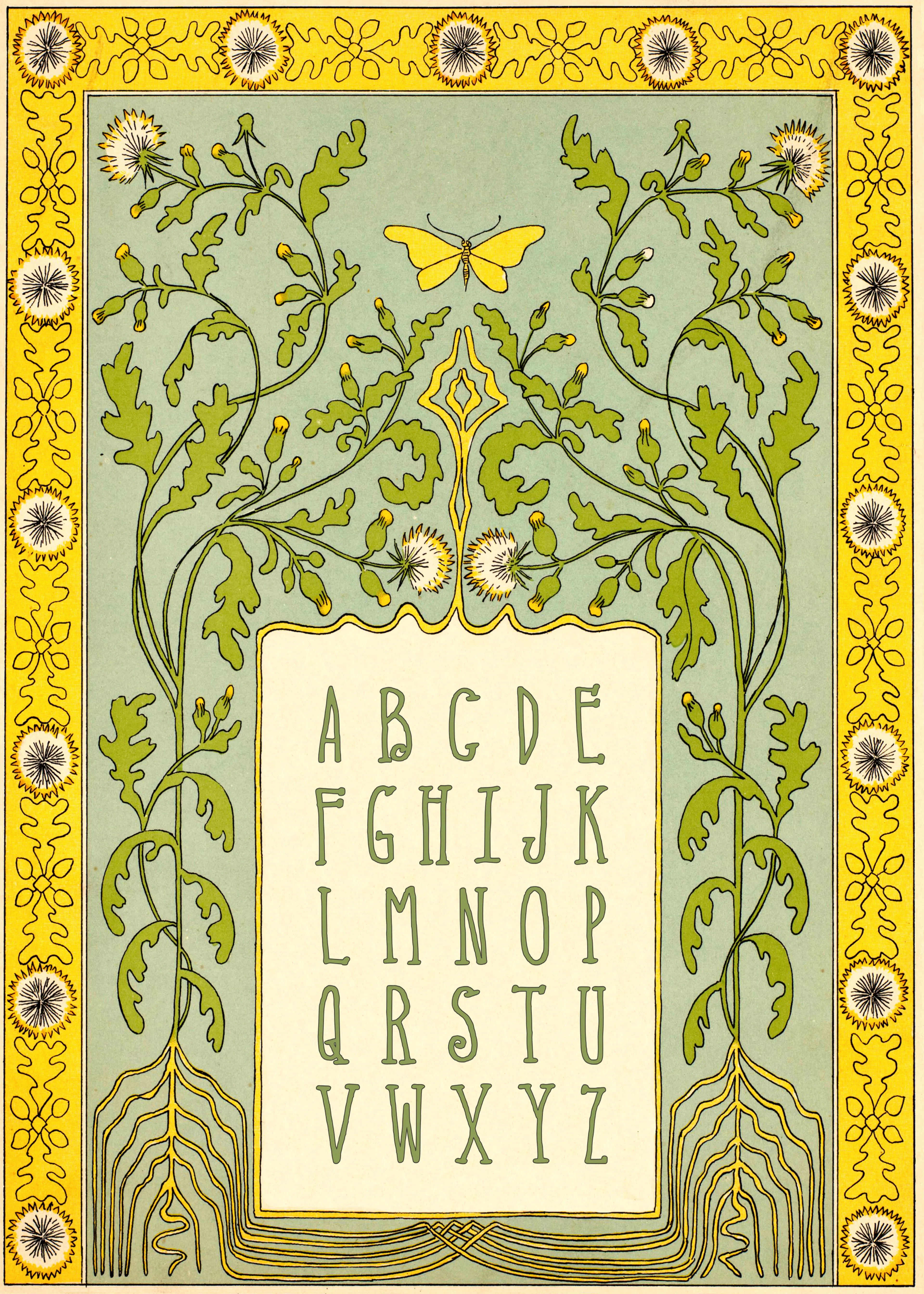 Wilde Veilchen - Jugendstil-Alphabet Poster 0