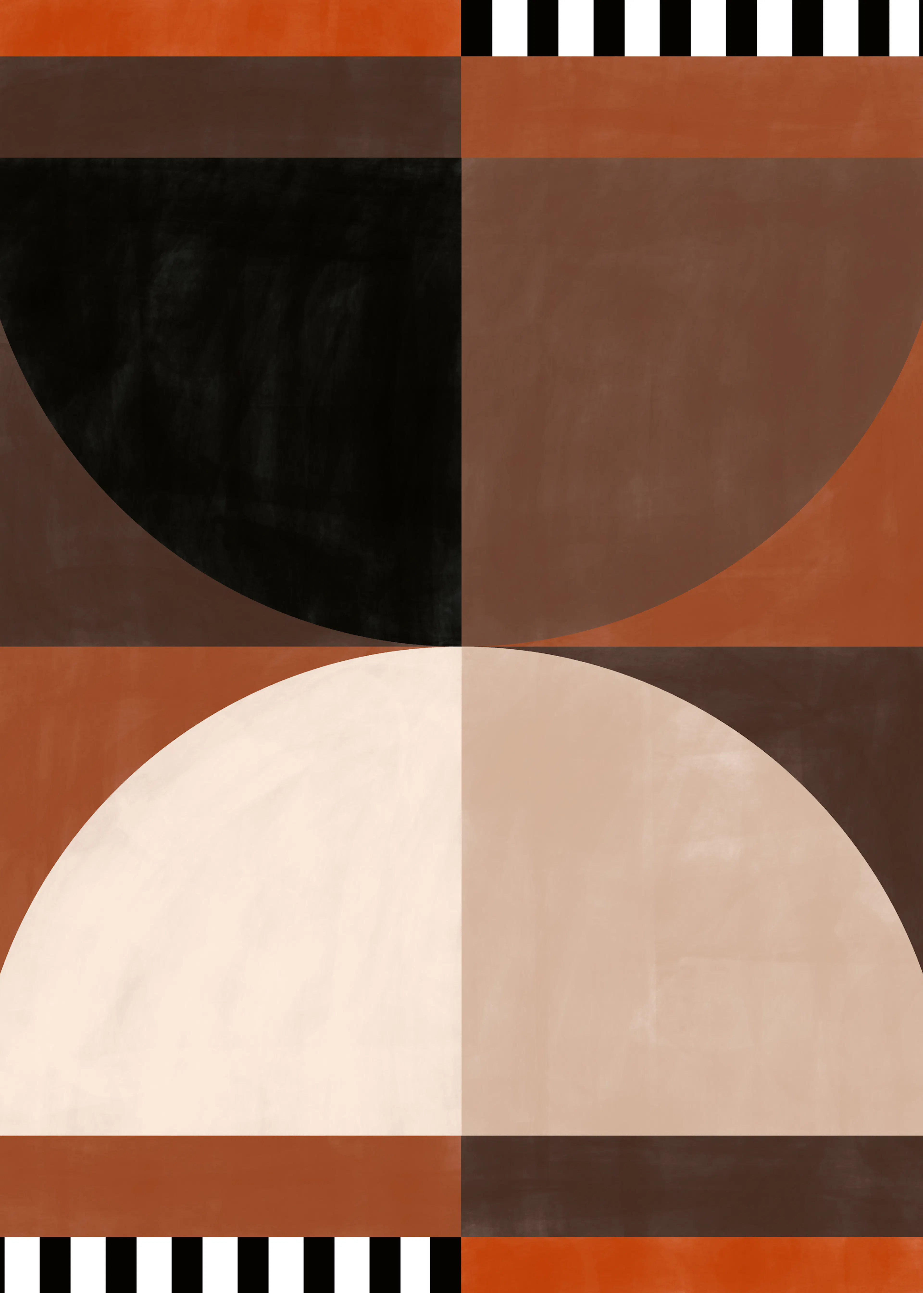 Elena Ristova - Tonos Tierra Geométricos Póster 0