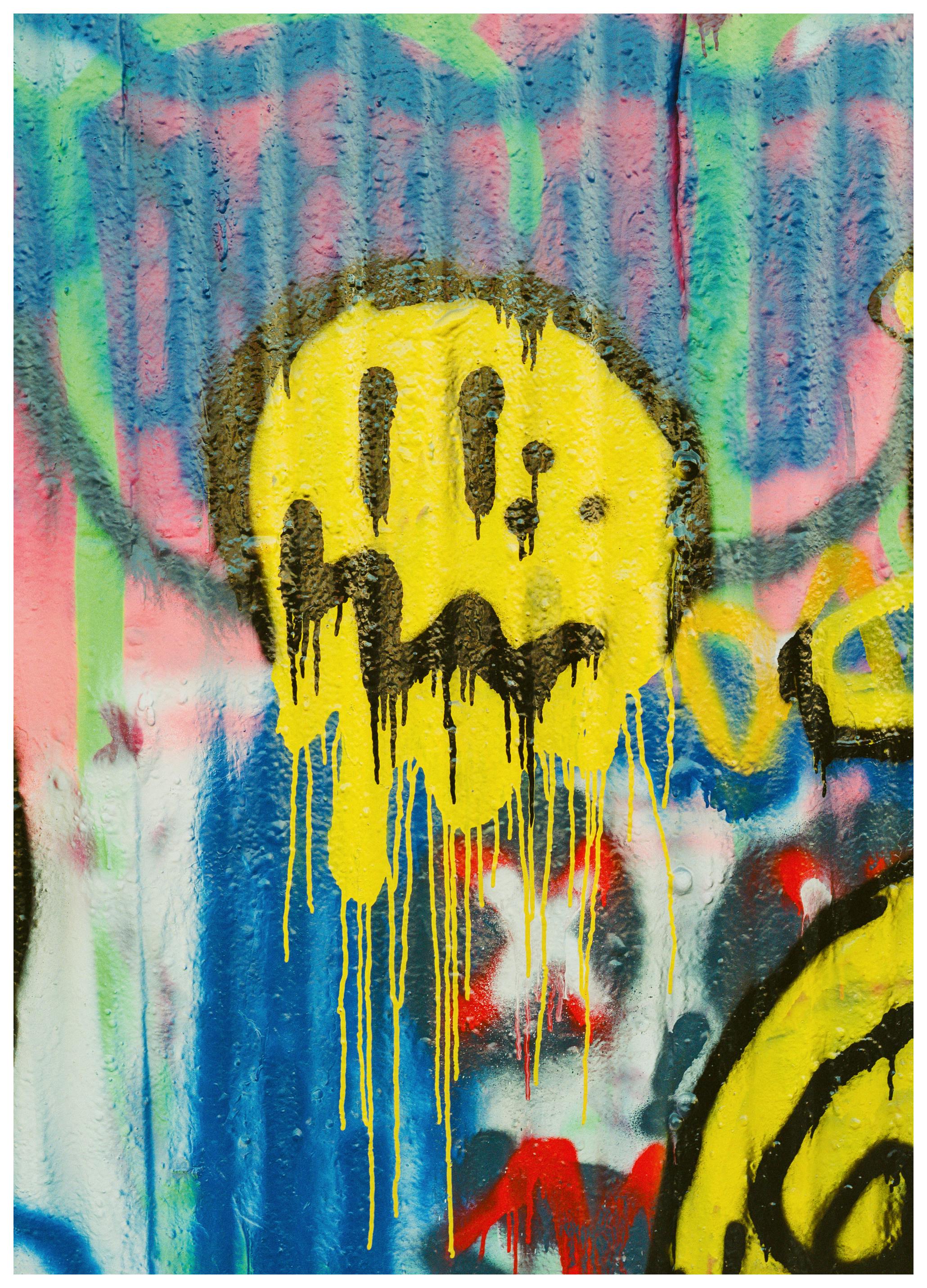 Bethany Young - Sourire Graffiti Jaune Dégoulinant Affiche (21x30 cm) - Poster Store
