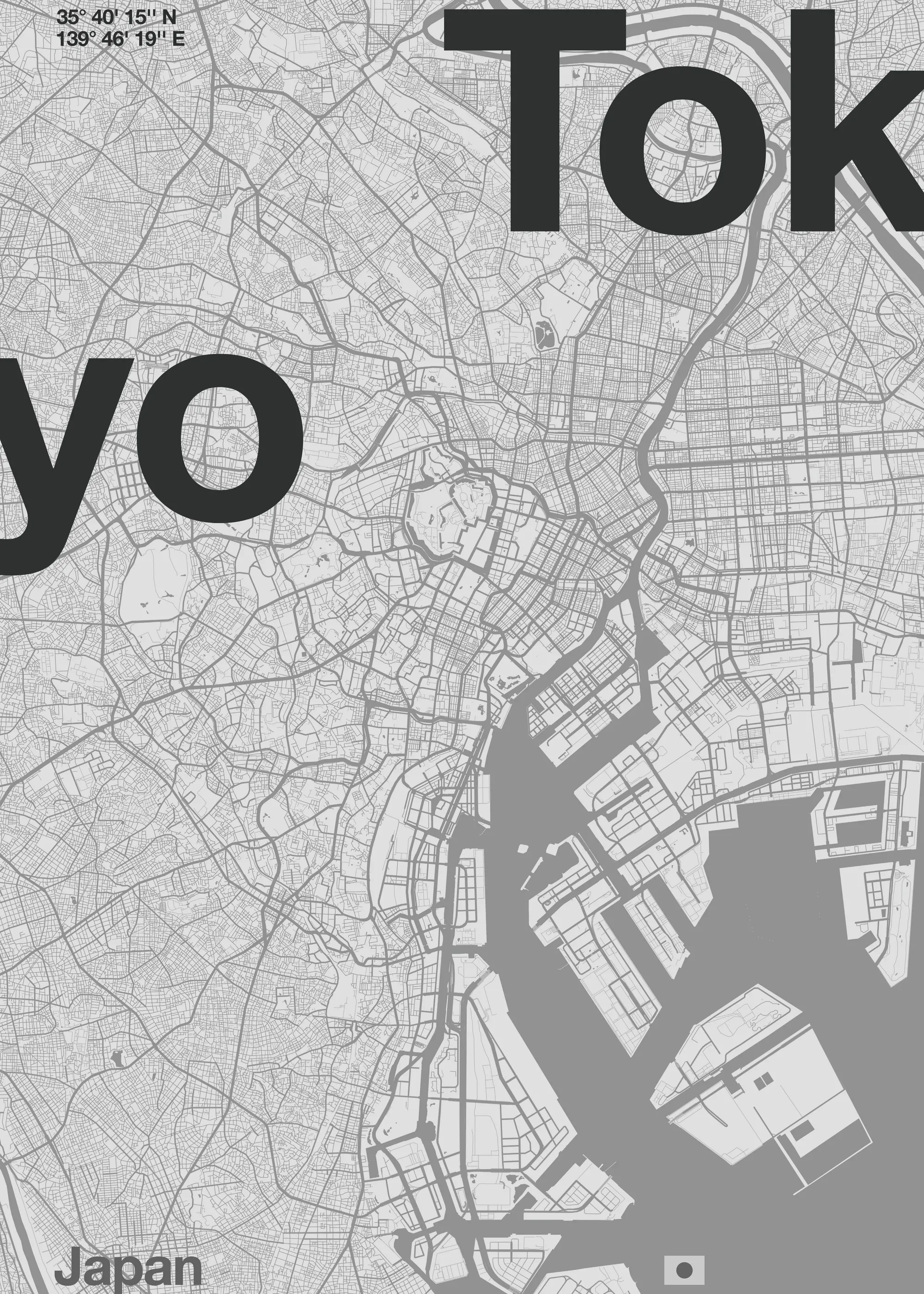 Florent Bodart - Mapa Moderno de la Ciudad de Tokio Póster 0