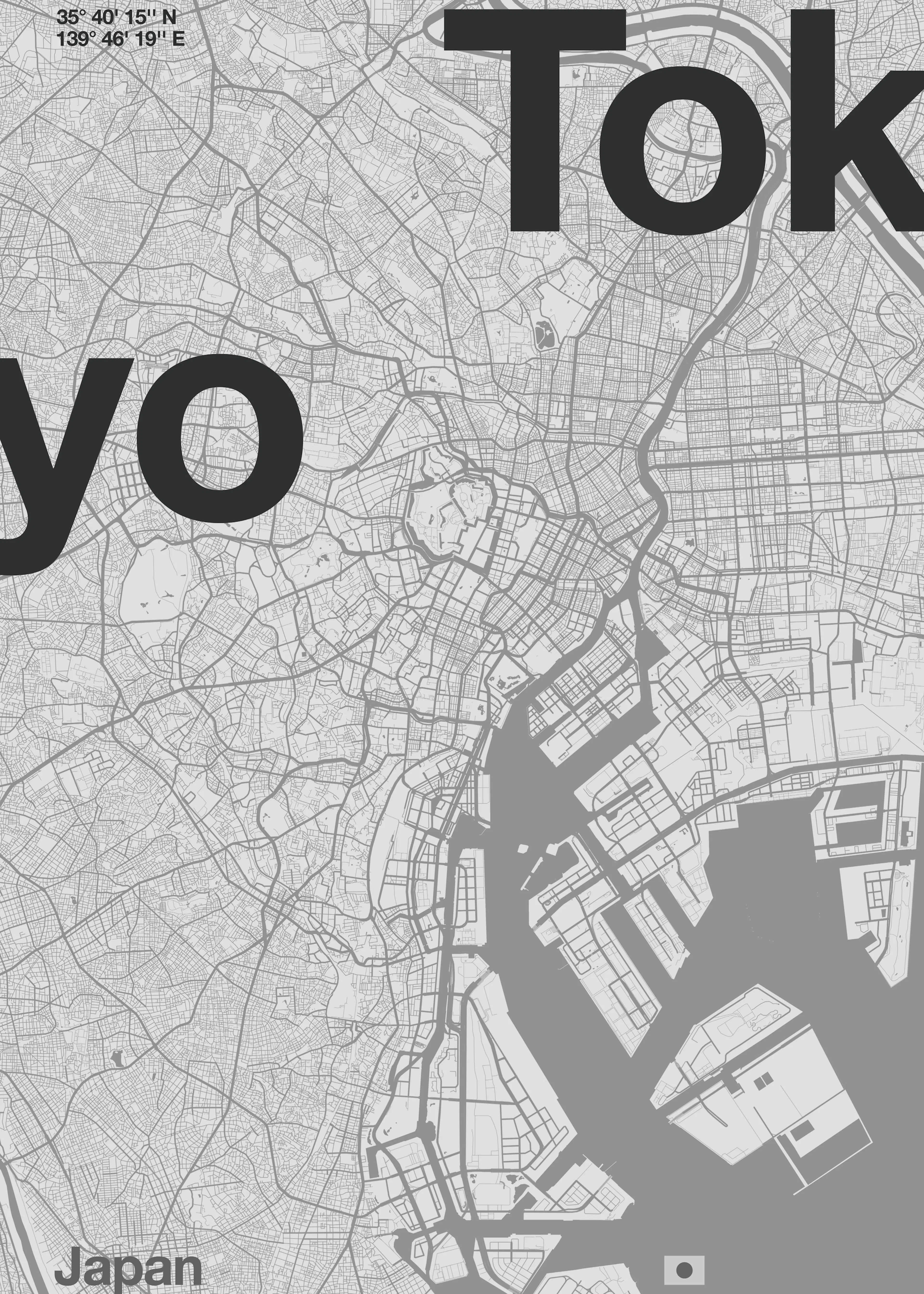 Florent Bodart - Mapa Moderno de la Ciudad de Tokio Póster 0