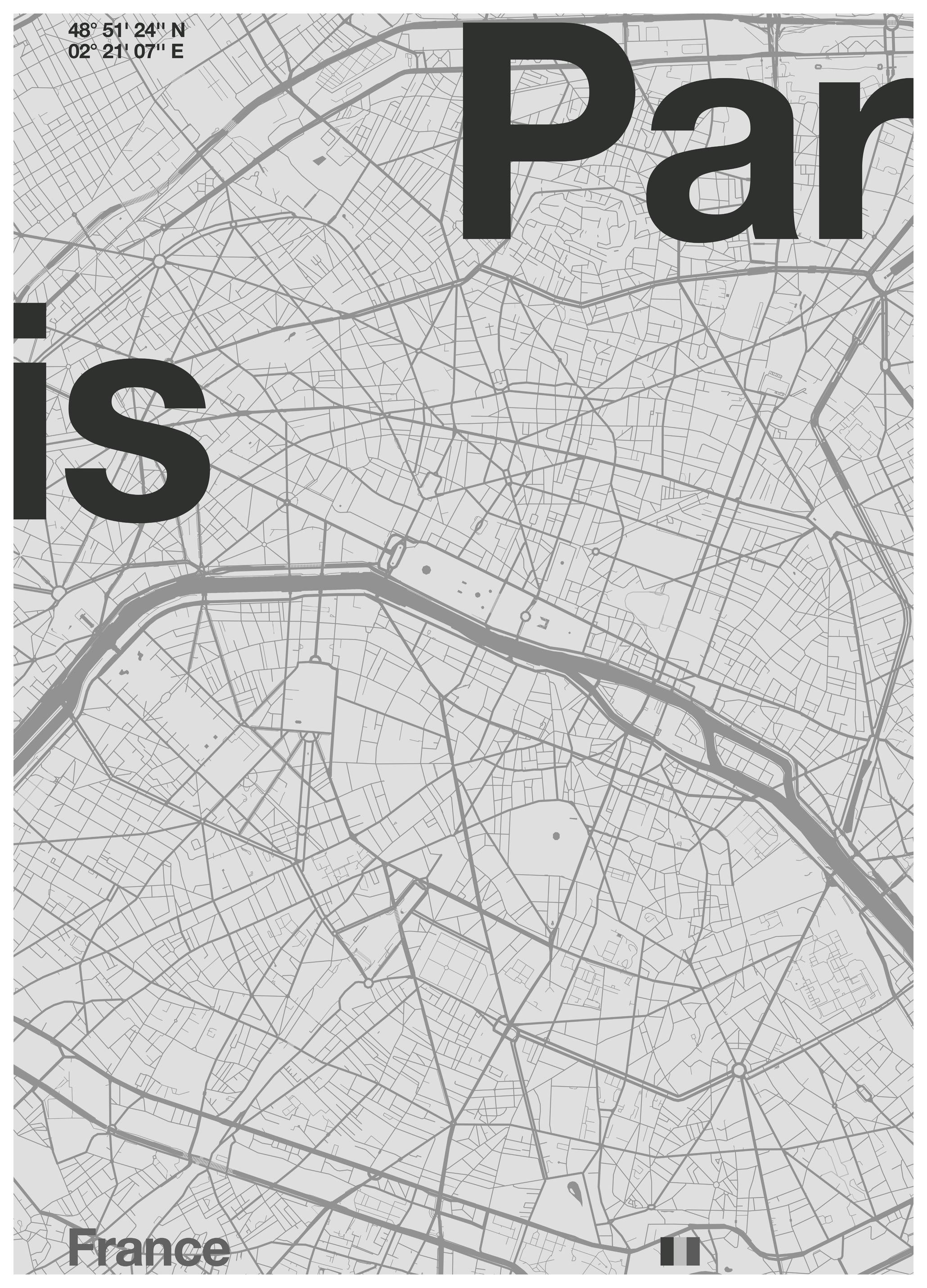 Florent Bodart - Carte de Paris Poster - Poster Store