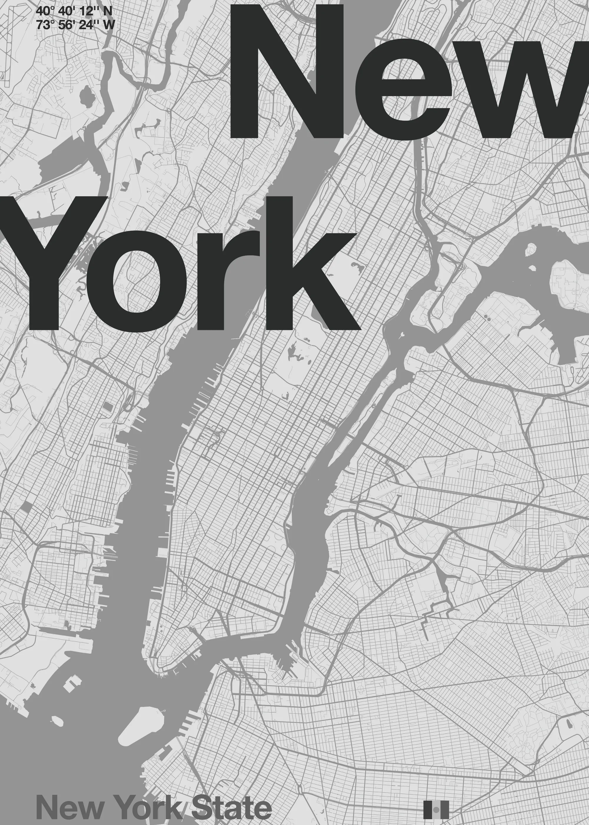 Florent Bodart - Mapa Moderno de Nueva York Póster 0