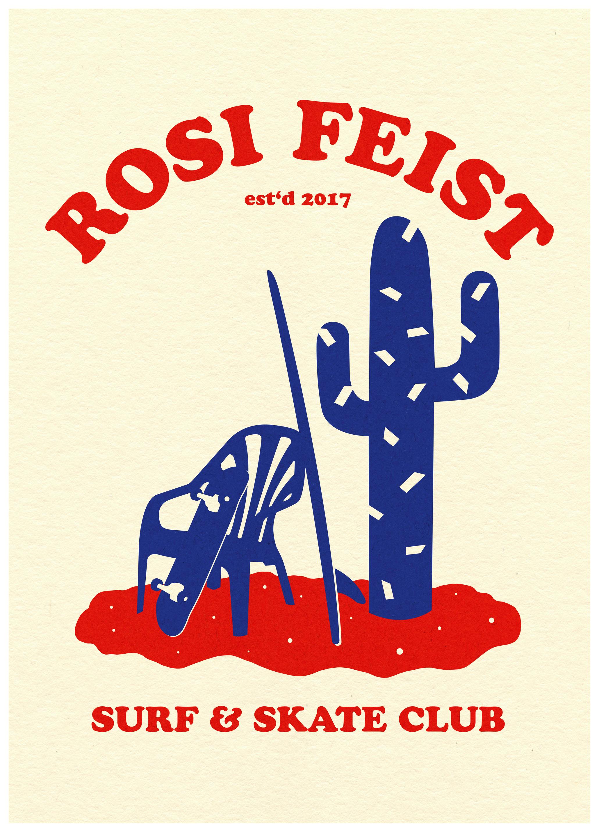 Rosi Feist - Rosi Feist Surf & Skate Club Poster (50x70 cm) - Poster Store