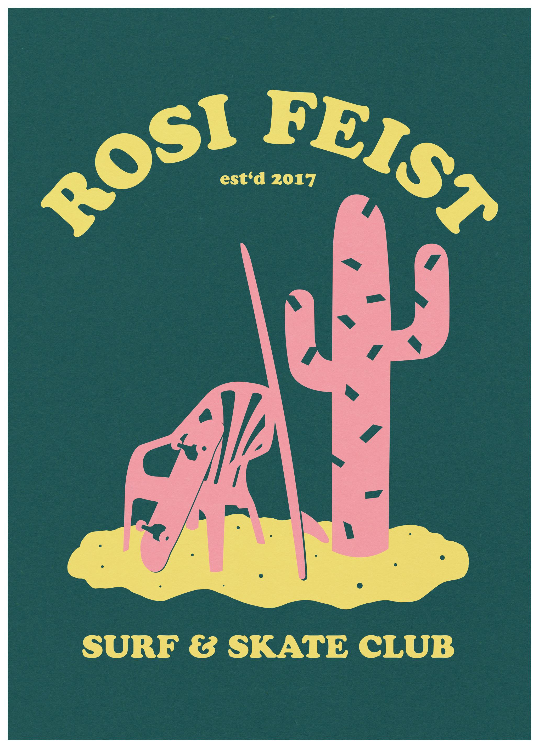 Rosi Feist - Rosi Feist Club de Surf et de Skate Poster (40x50 cm) - Poster Store