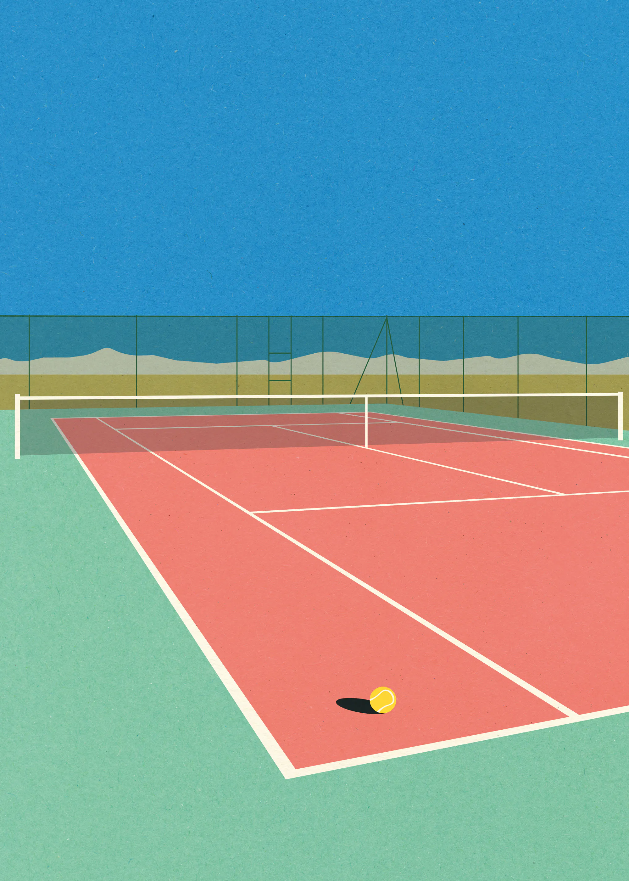 Rosi Feist - Court de Tennis dans le Désert Affiche 0