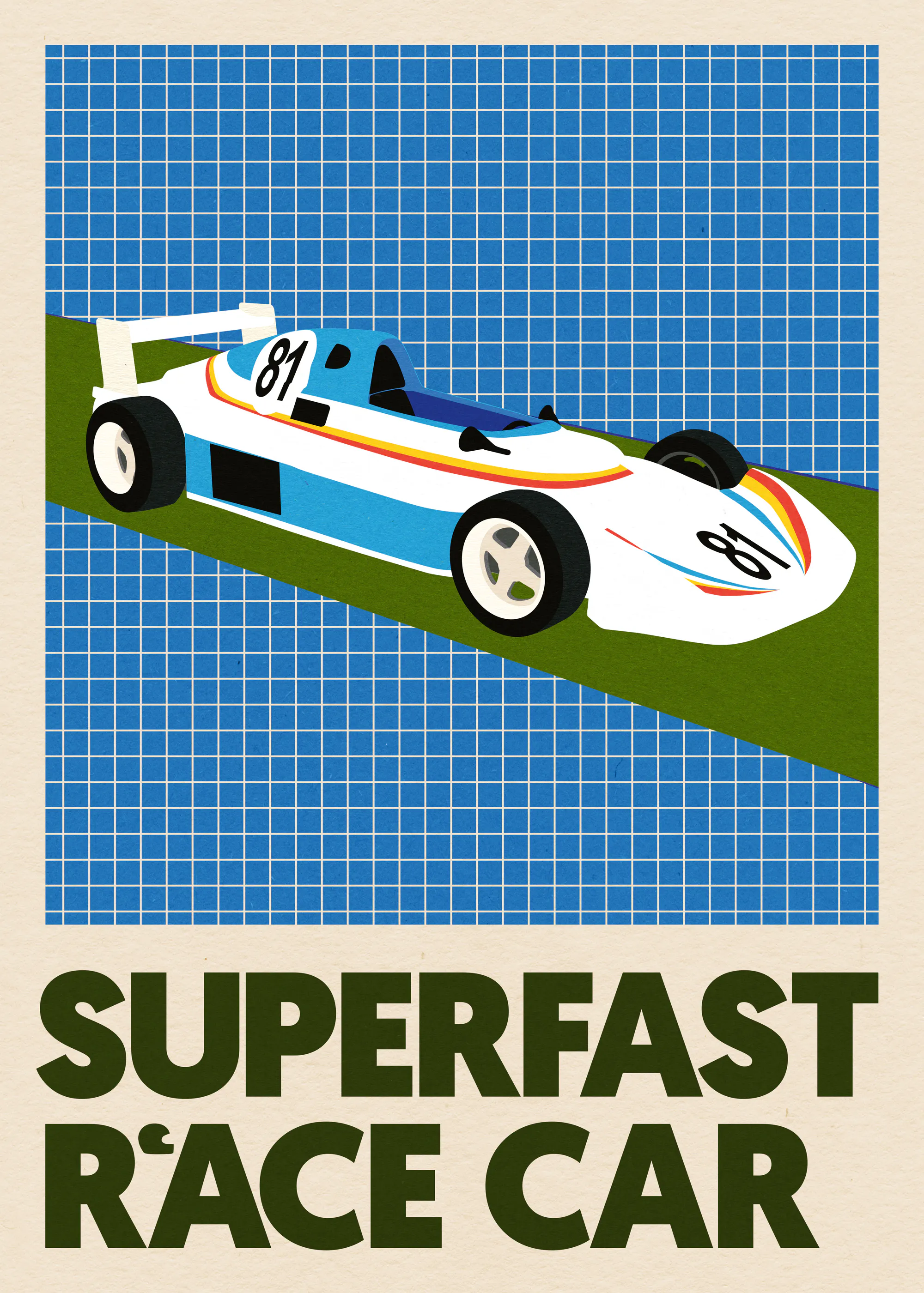 Rosi Feist - Voiture de Course Super Rapide Affiche 0