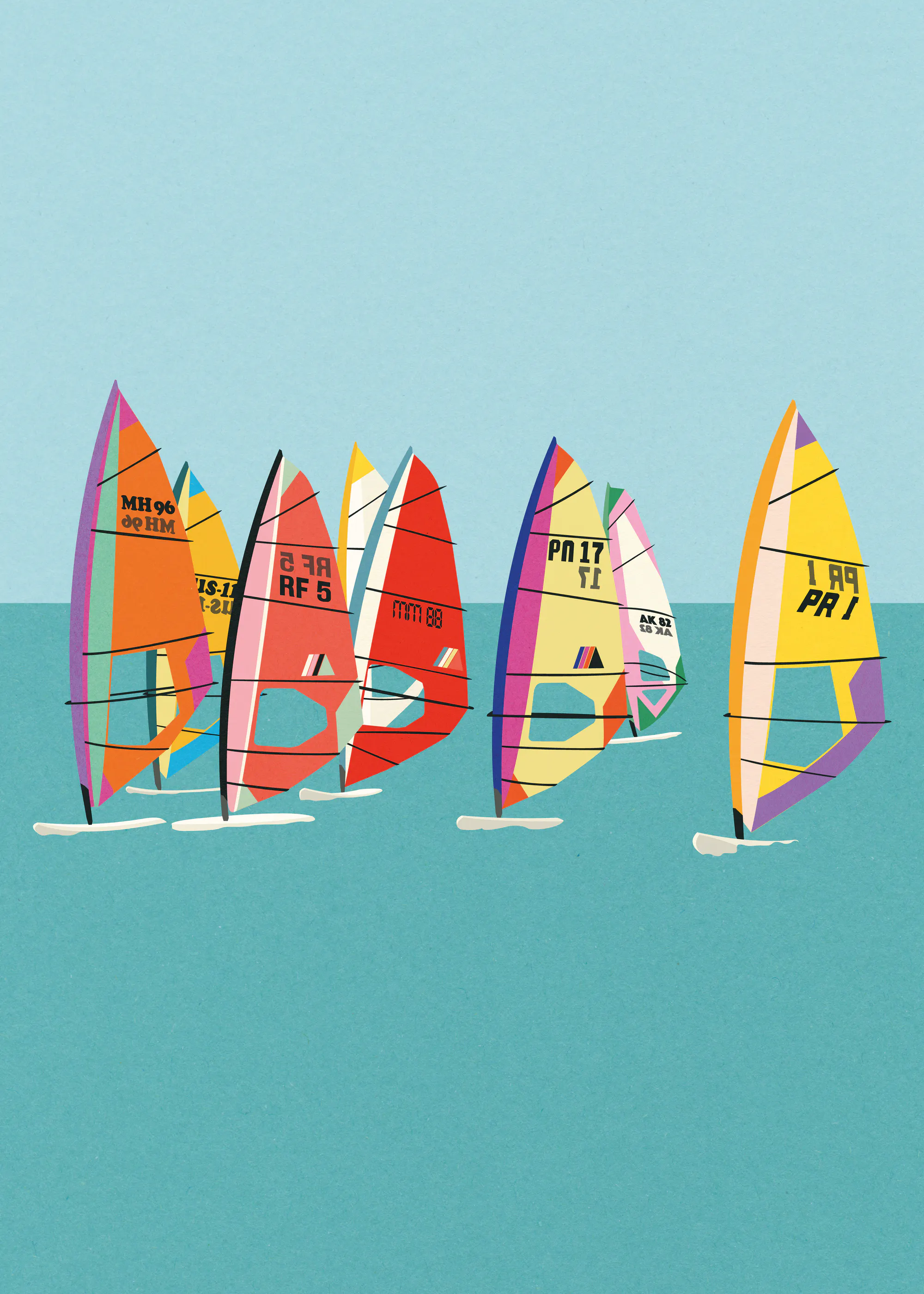 Rosi Feist - Planche à Voile Mer Baltique Affiche 0
