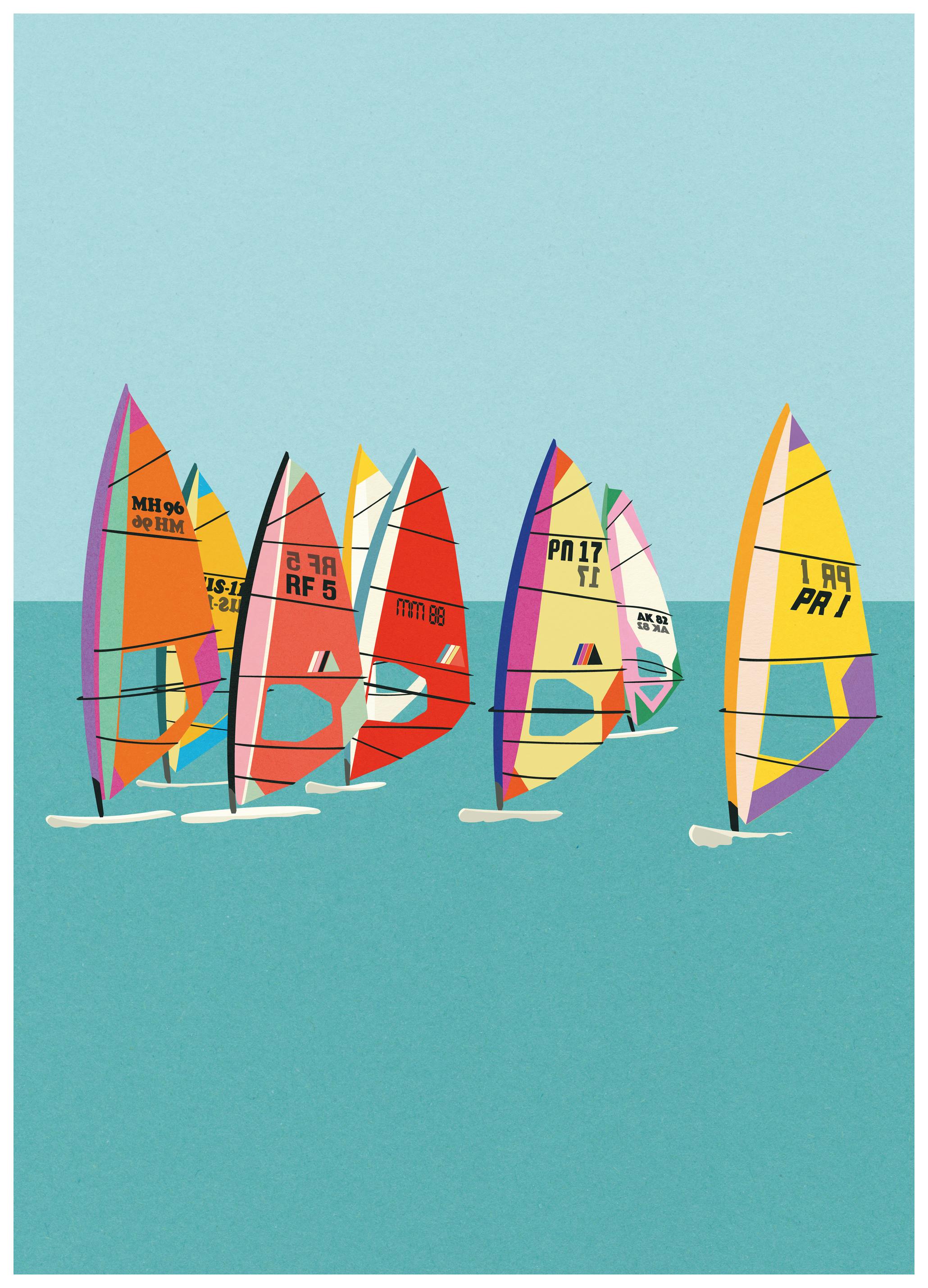 Rosi Feist - Planche à Voile Mer Baltique Affiche (30x40 cm) - Poster Store