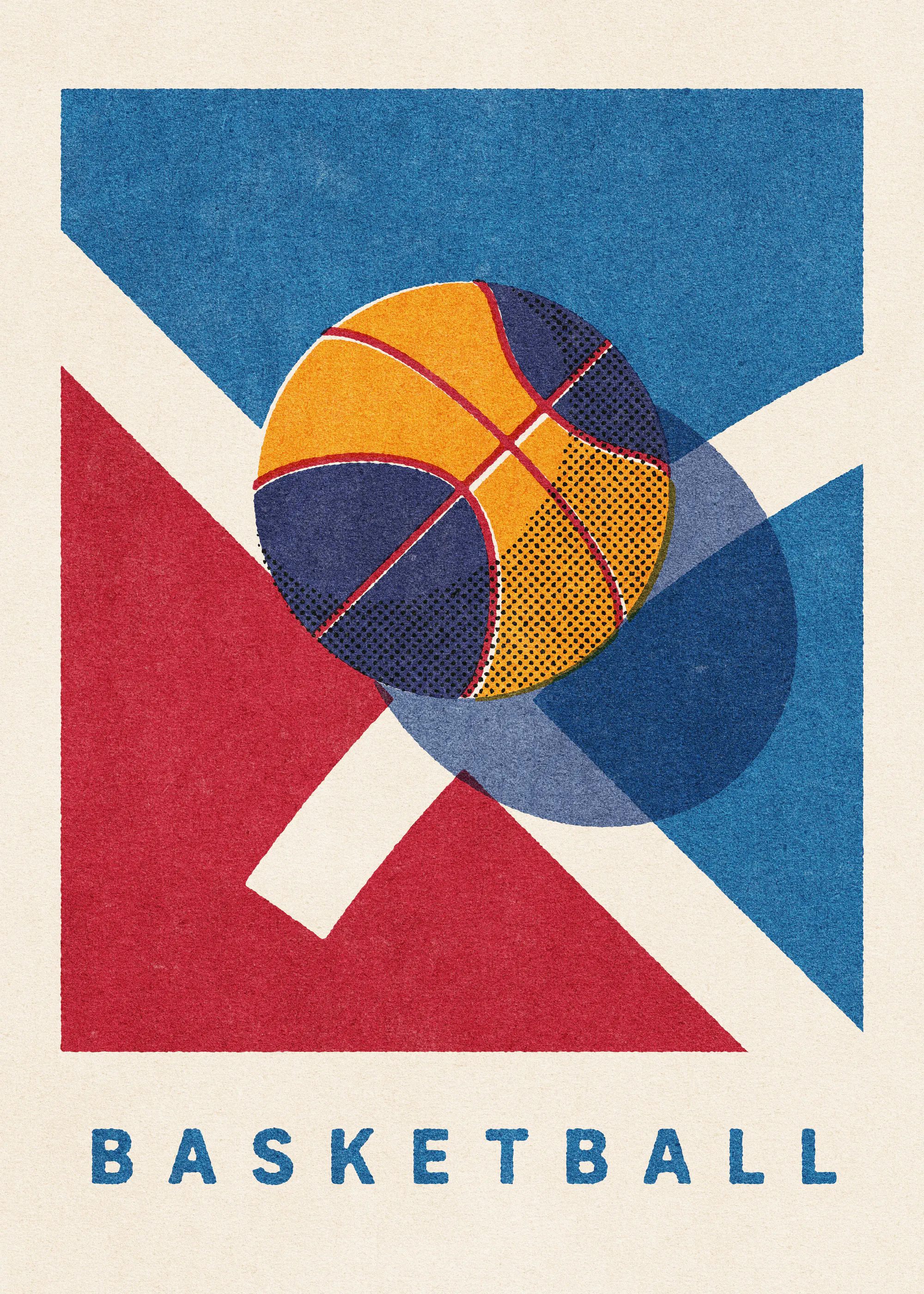 Daniel Coulmann - Basketball Rétro Affiche 0