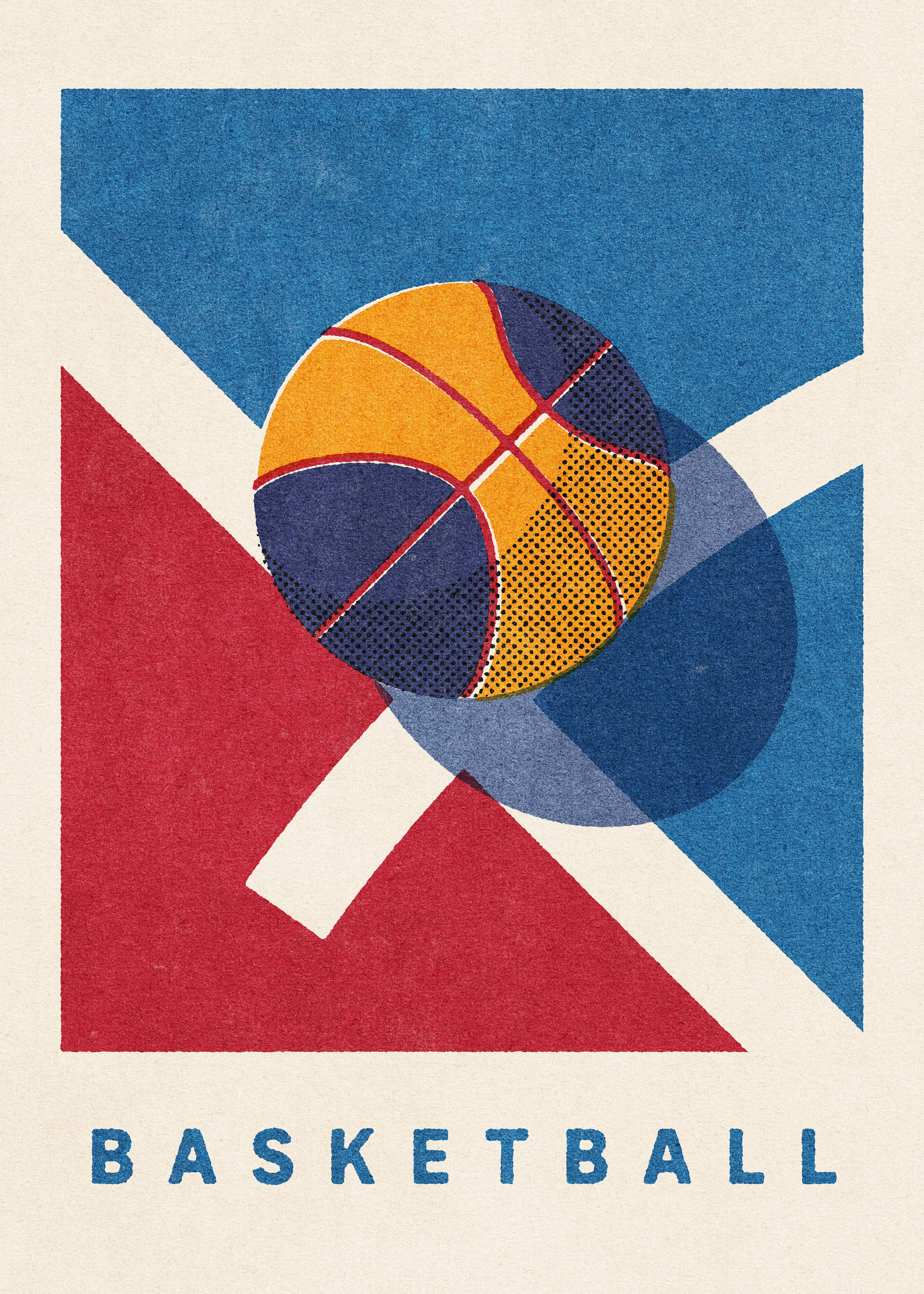 Daniel Coulmann - Basketball Rétro Affiche 0