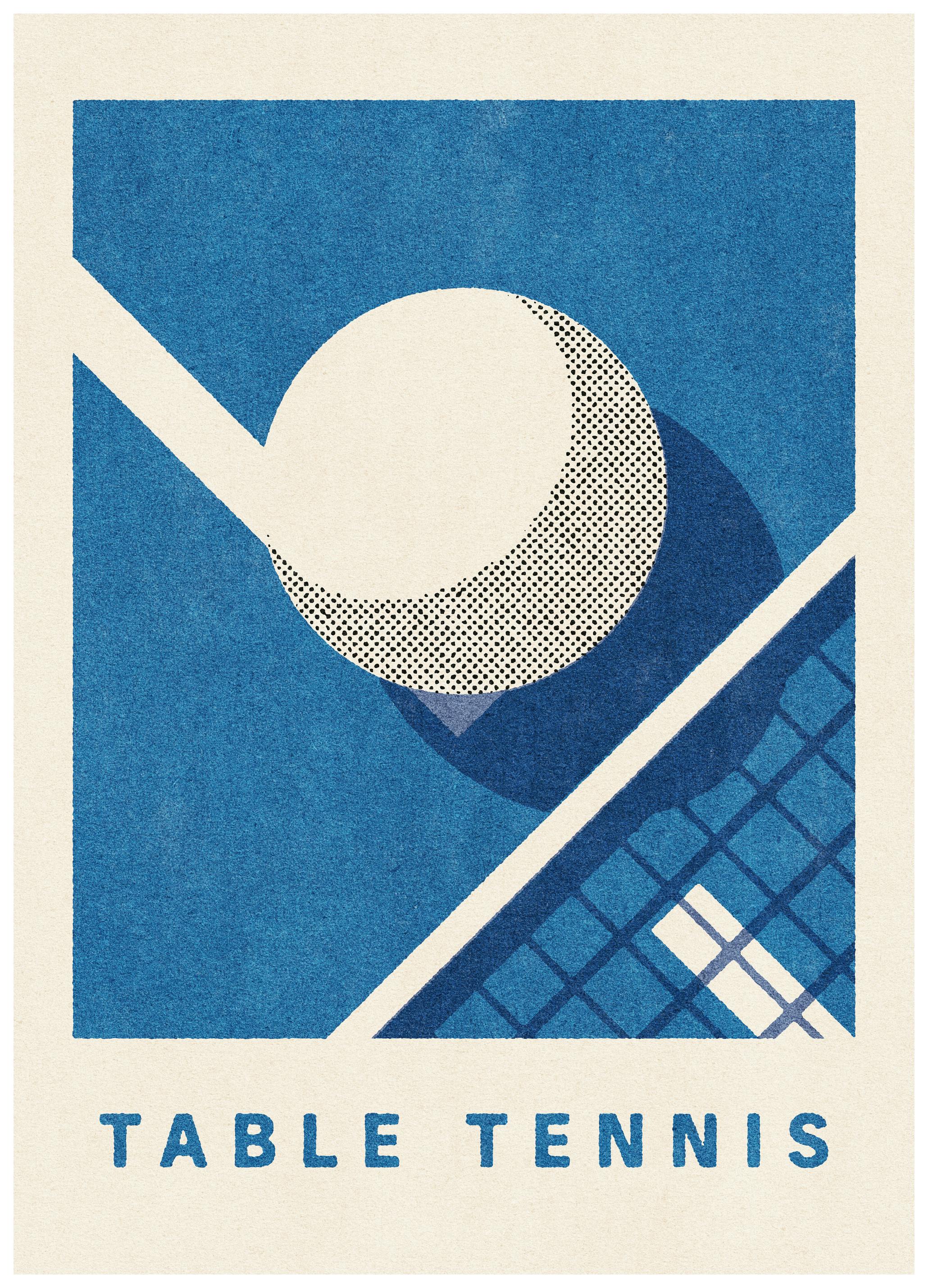 Daniel Coulmann - Bordtennis Grafisk Plakat (40x50 cm) - Poster Store