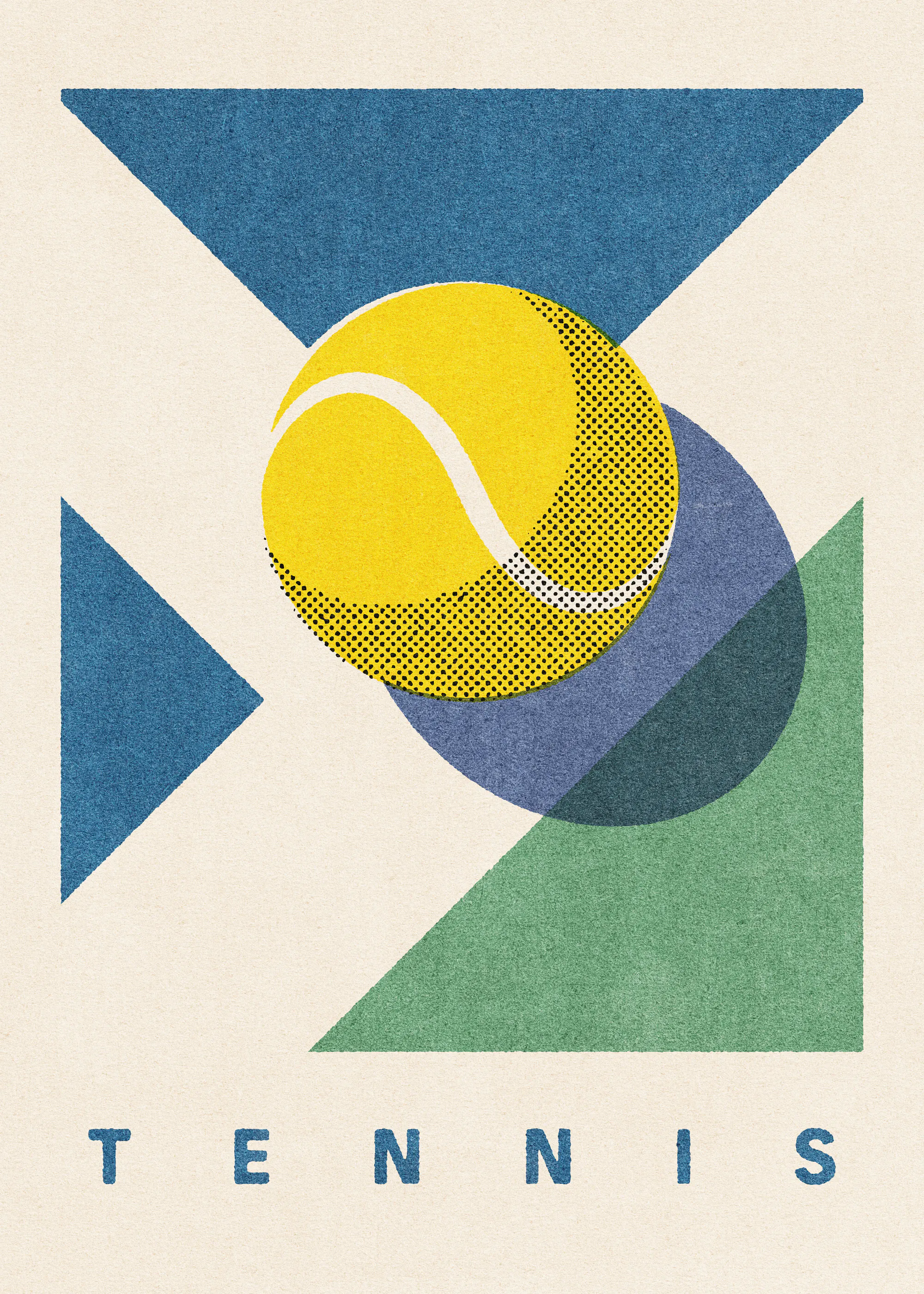 Daniel Coulmann - Balle de Tennis Géométrique N°2 Poster 0