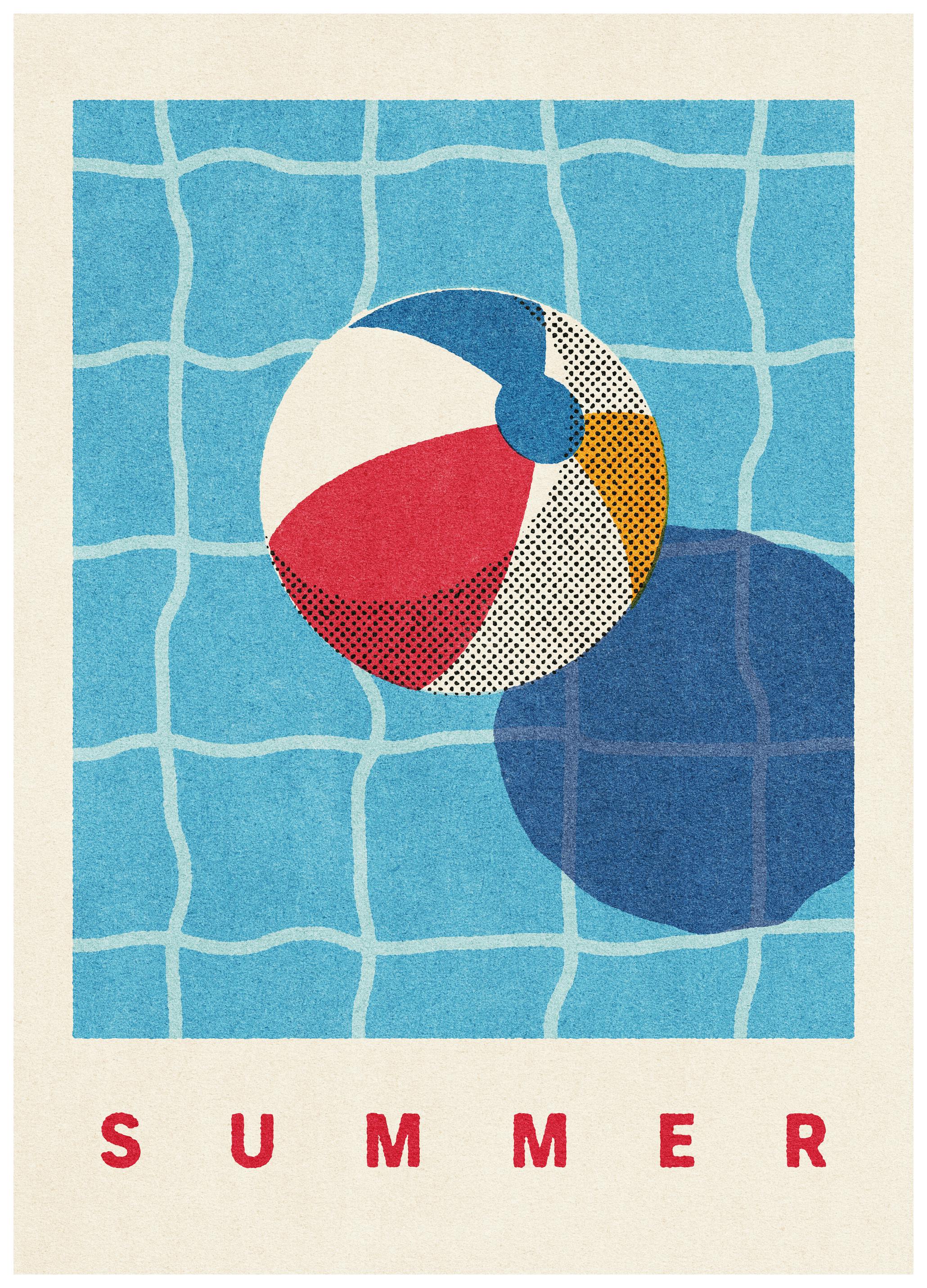 Daniel Coulmann - Flytende Sommer Strandball Plakat (70x100 cm) - Poster Store