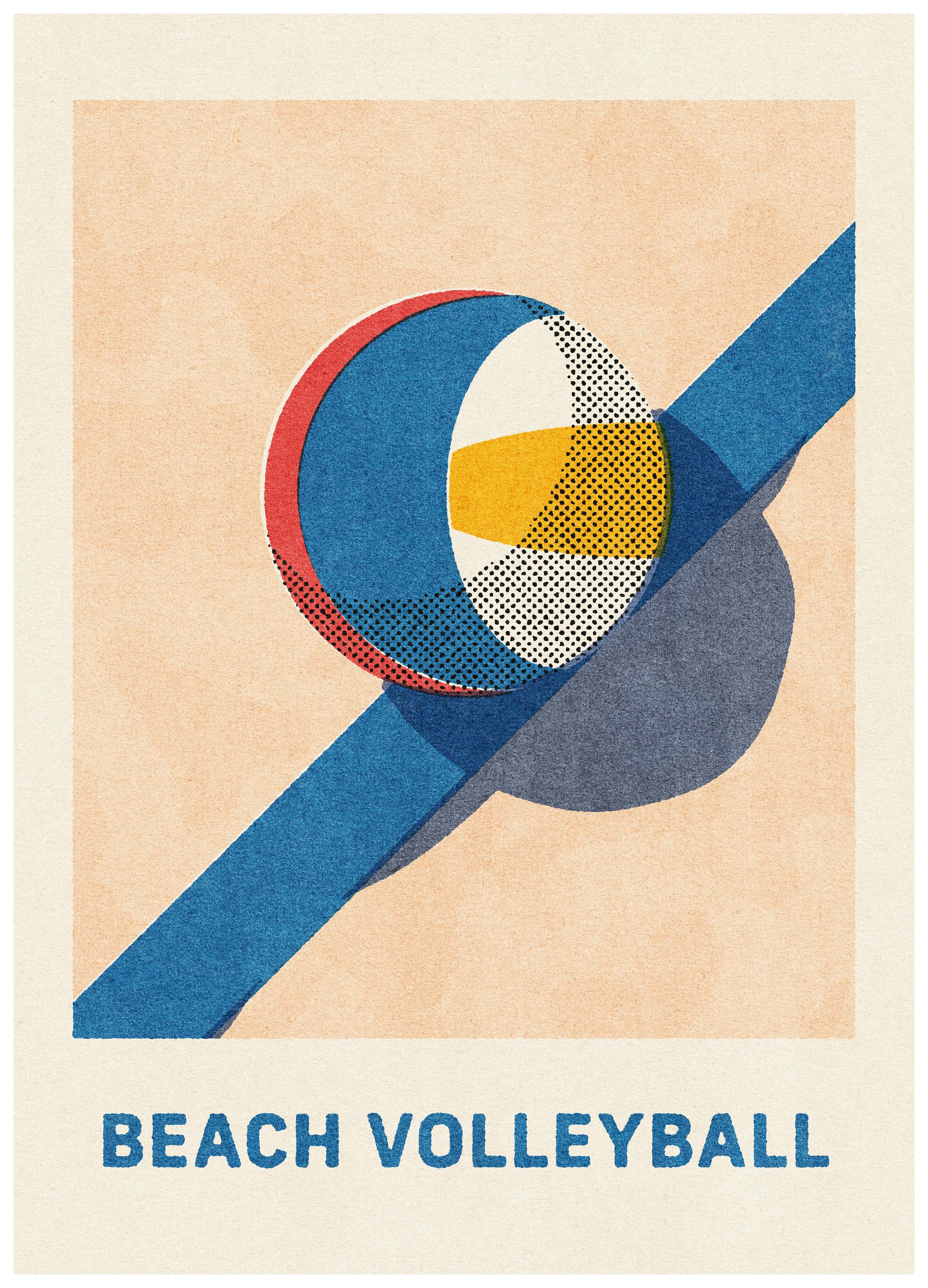 Daniel Coulmann - Solrik Strandvolleyball Plakat (30x40 cm) - Poster Store