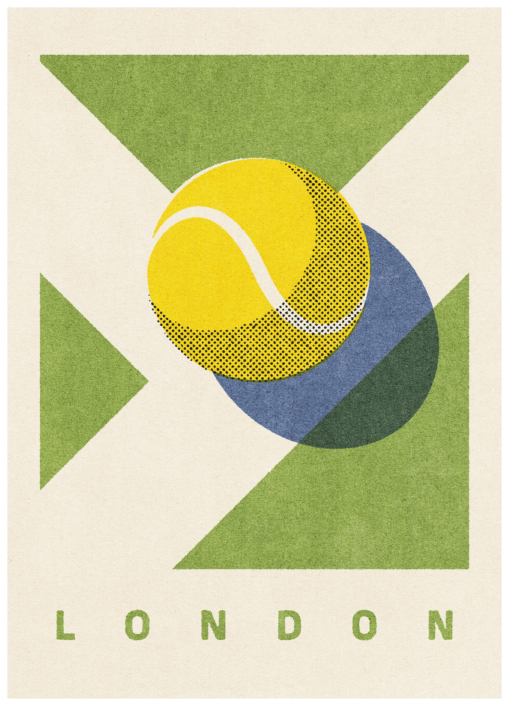 Daniel Coulmann - London Tennis Court Style Poster (21x30 cm) - Poster Store
