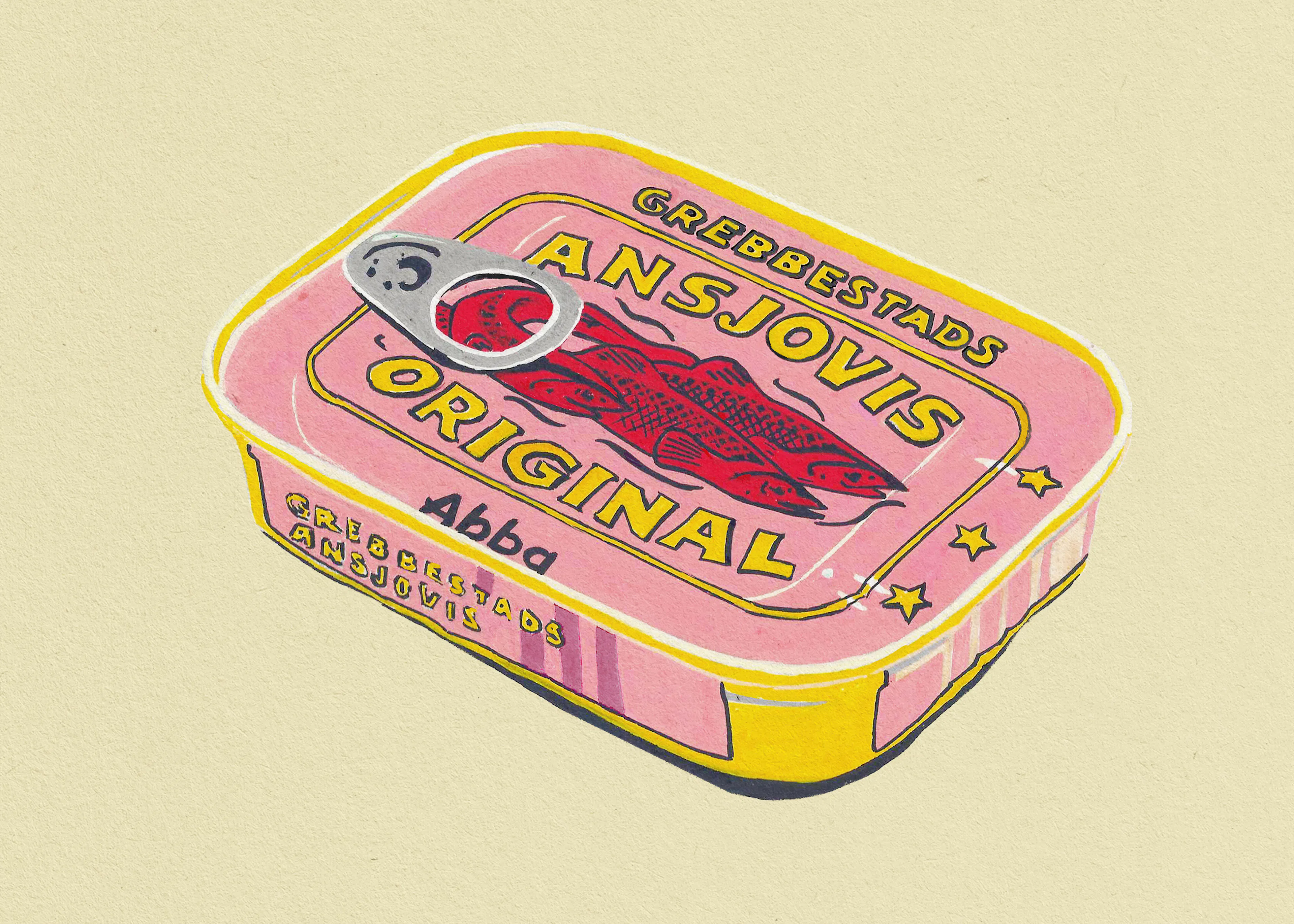 Studio Mandariini - Lata de Pez Rosa Retro Póster 0