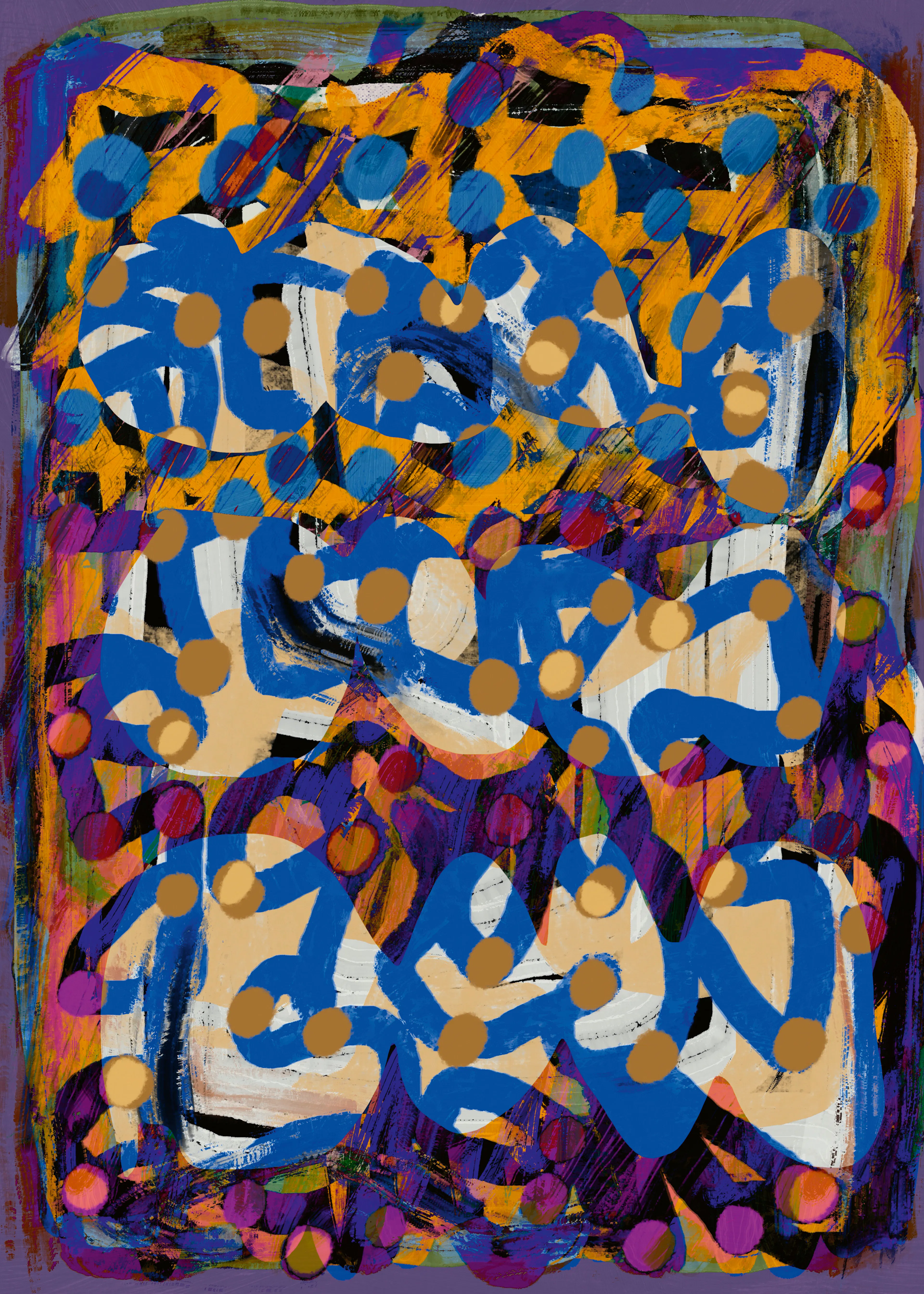 Little Dean - Levendige Abstracte Vormen Poster 0