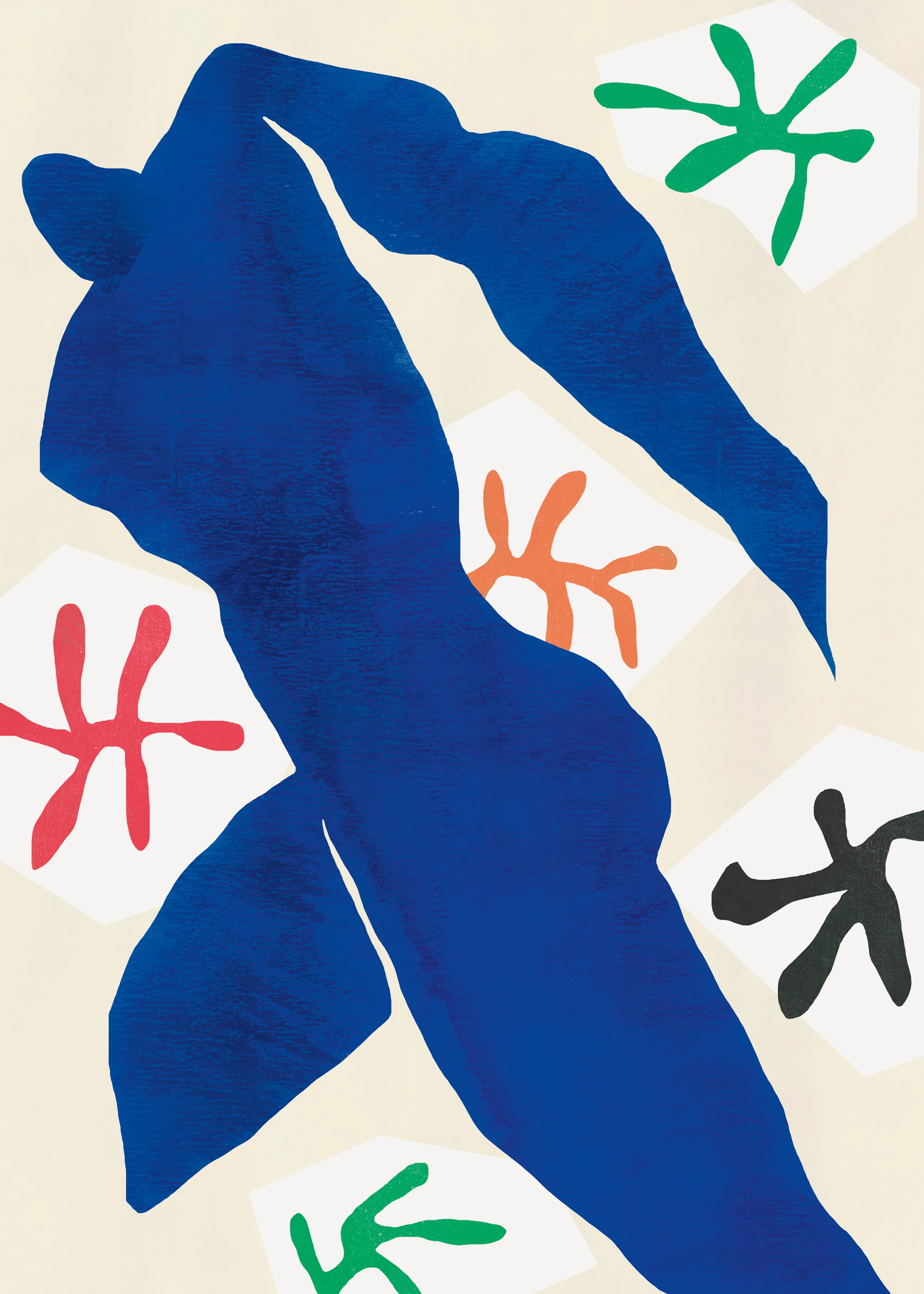 Little Dean - Movimiento Abstracto Azul Póster 0