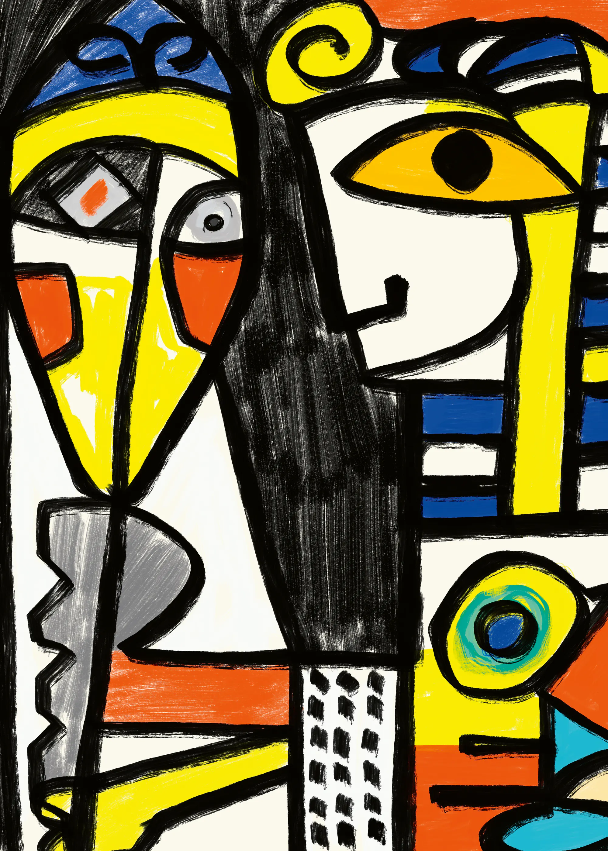 Little Dean - Bold Abstract People Print 0