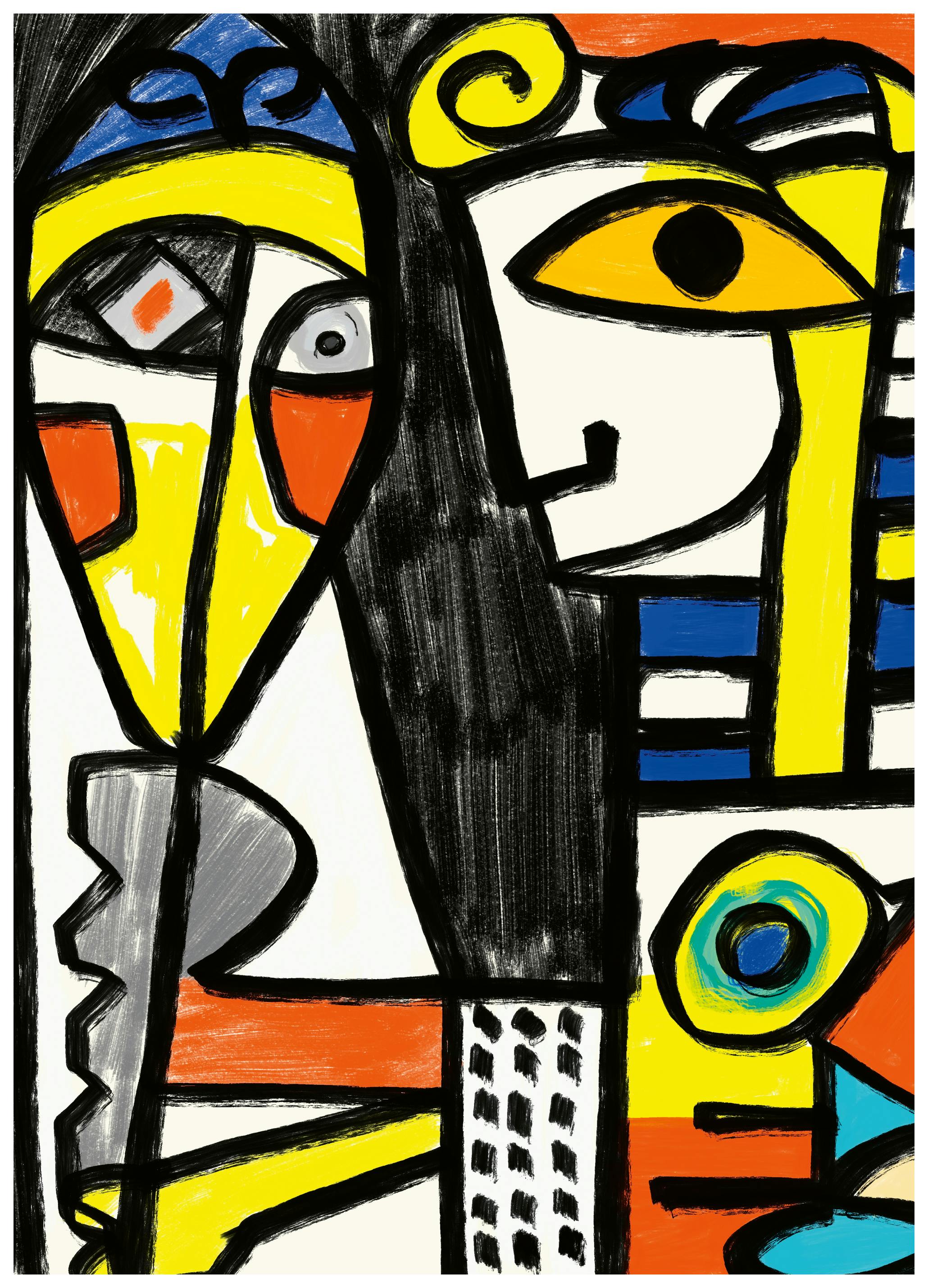 Little Dean - Dristig Abstrakt Mennesker Plakat (70x100 cm) - Poster Store
