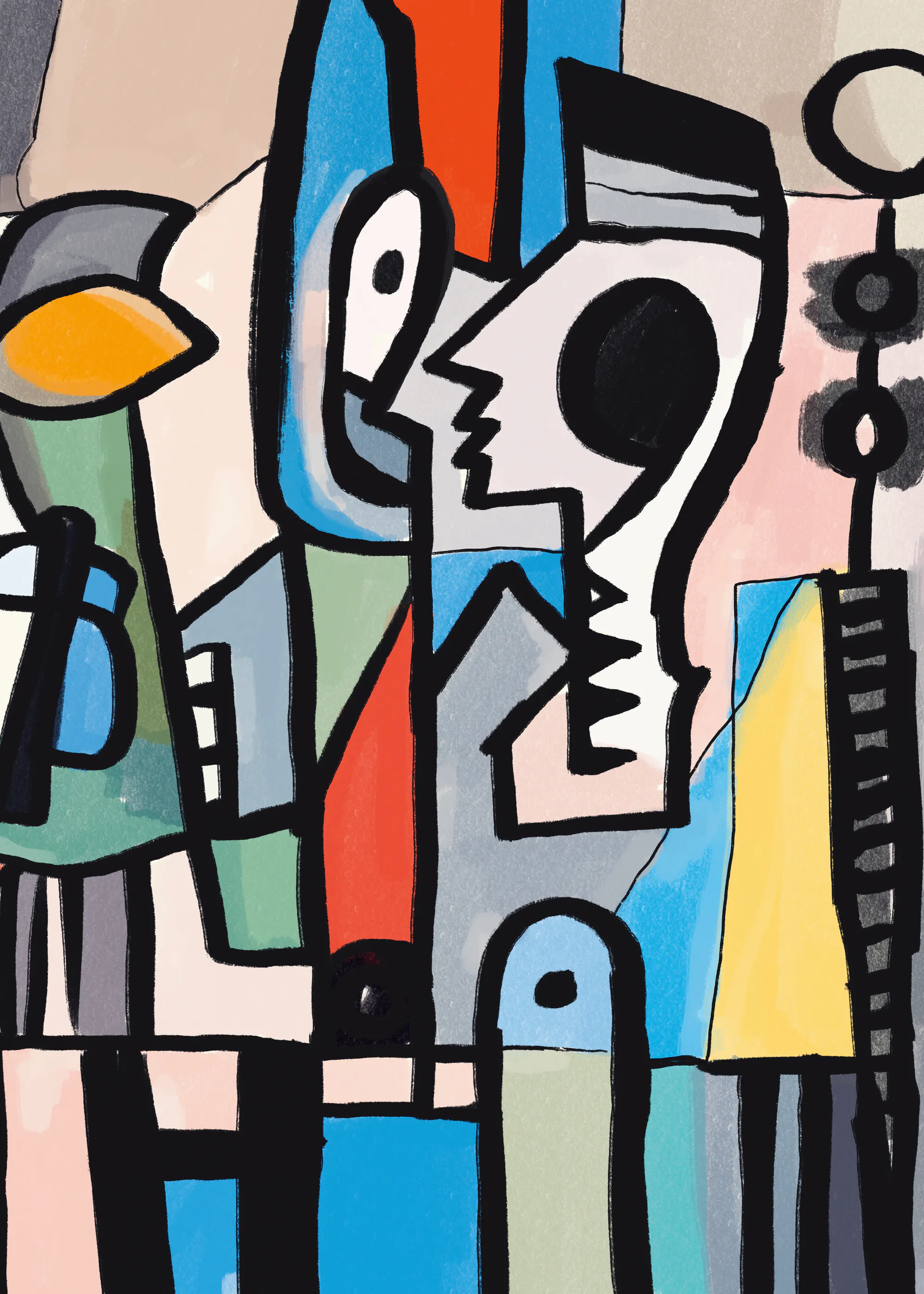 Little Dean - Conversation Cubiste Poster 0