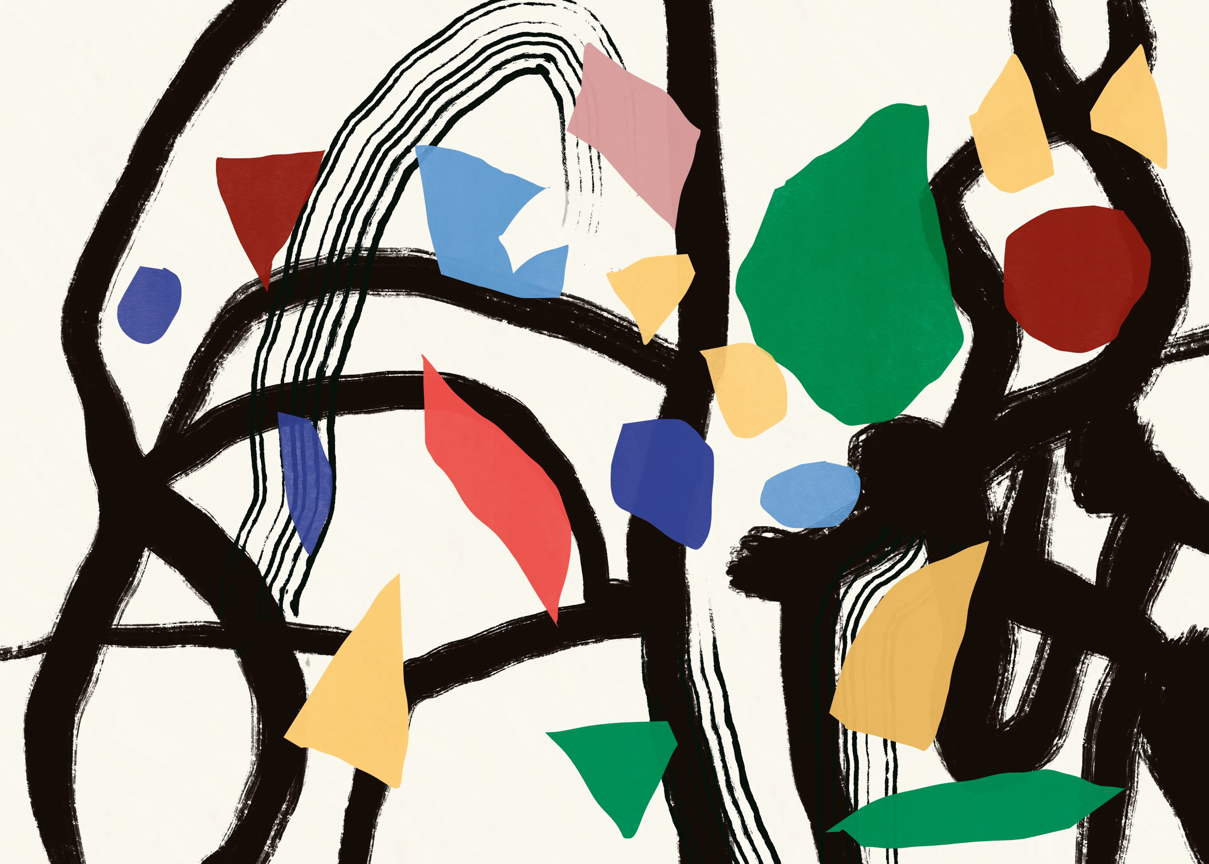 Little Dean - Colorful Abstract Shapes Poster 0
