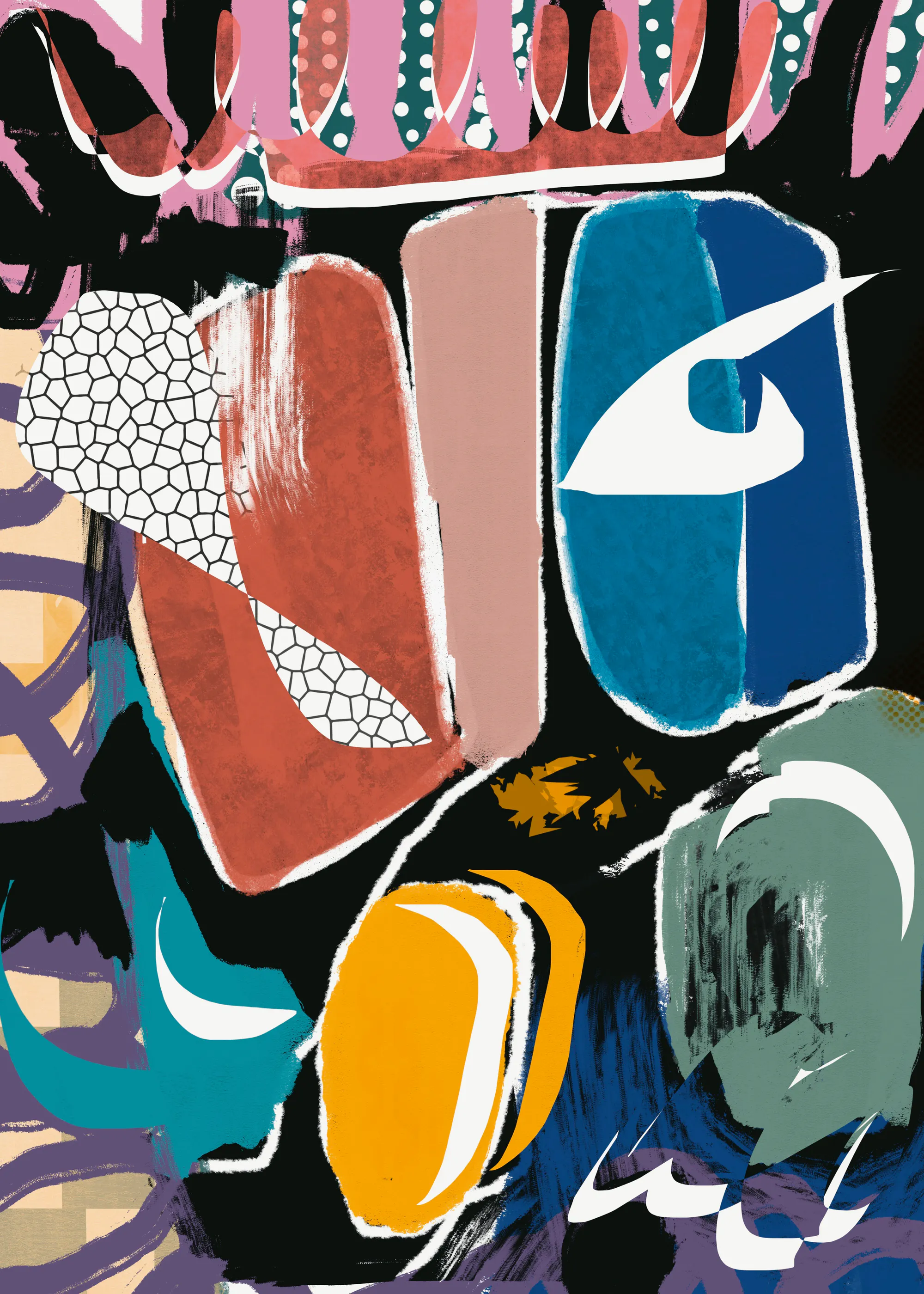 Little Dean - Dynamische Abstracte Vormen Poster 0