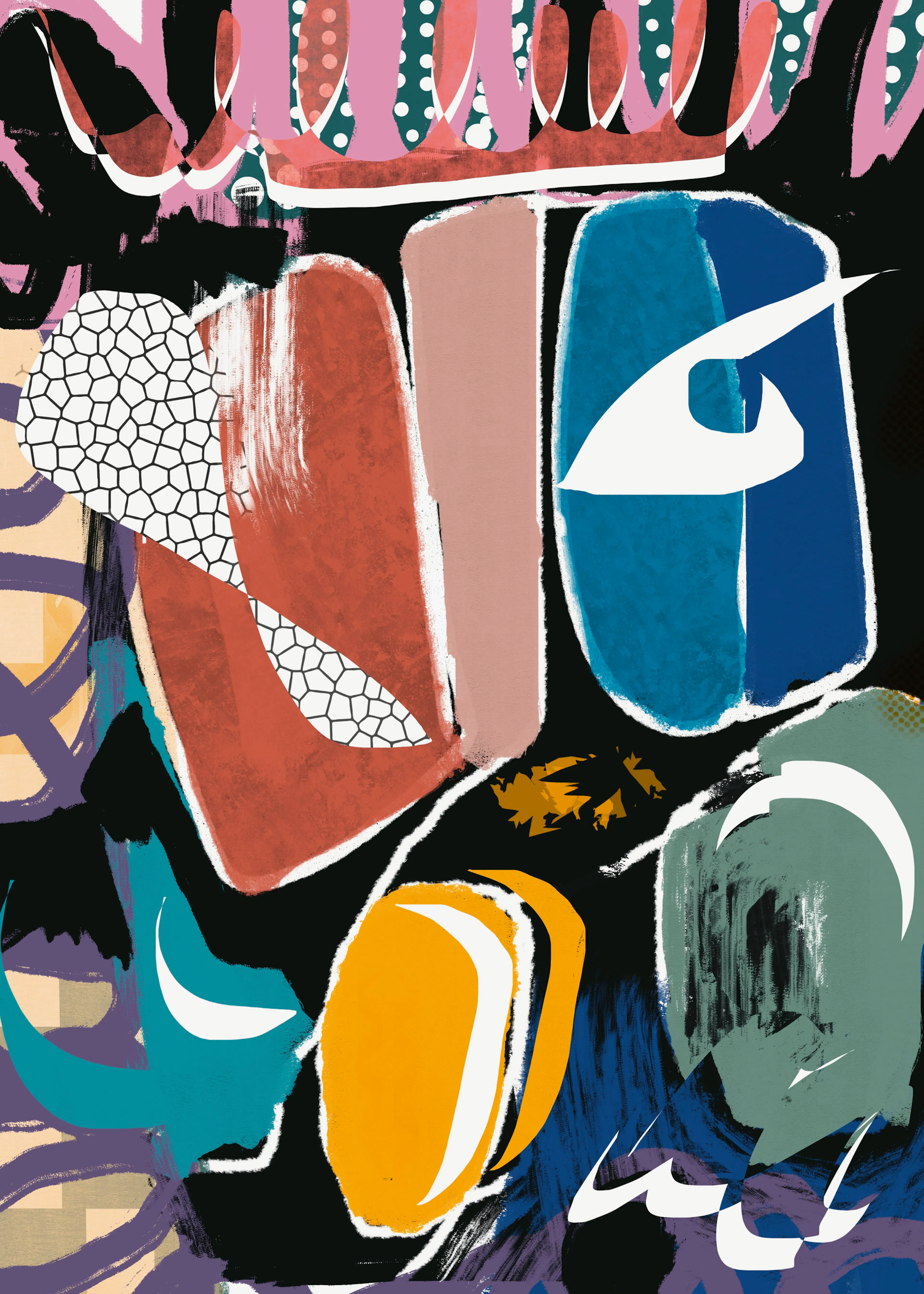 Little Dean - Dynamische Abstracte Vormen Poster 0